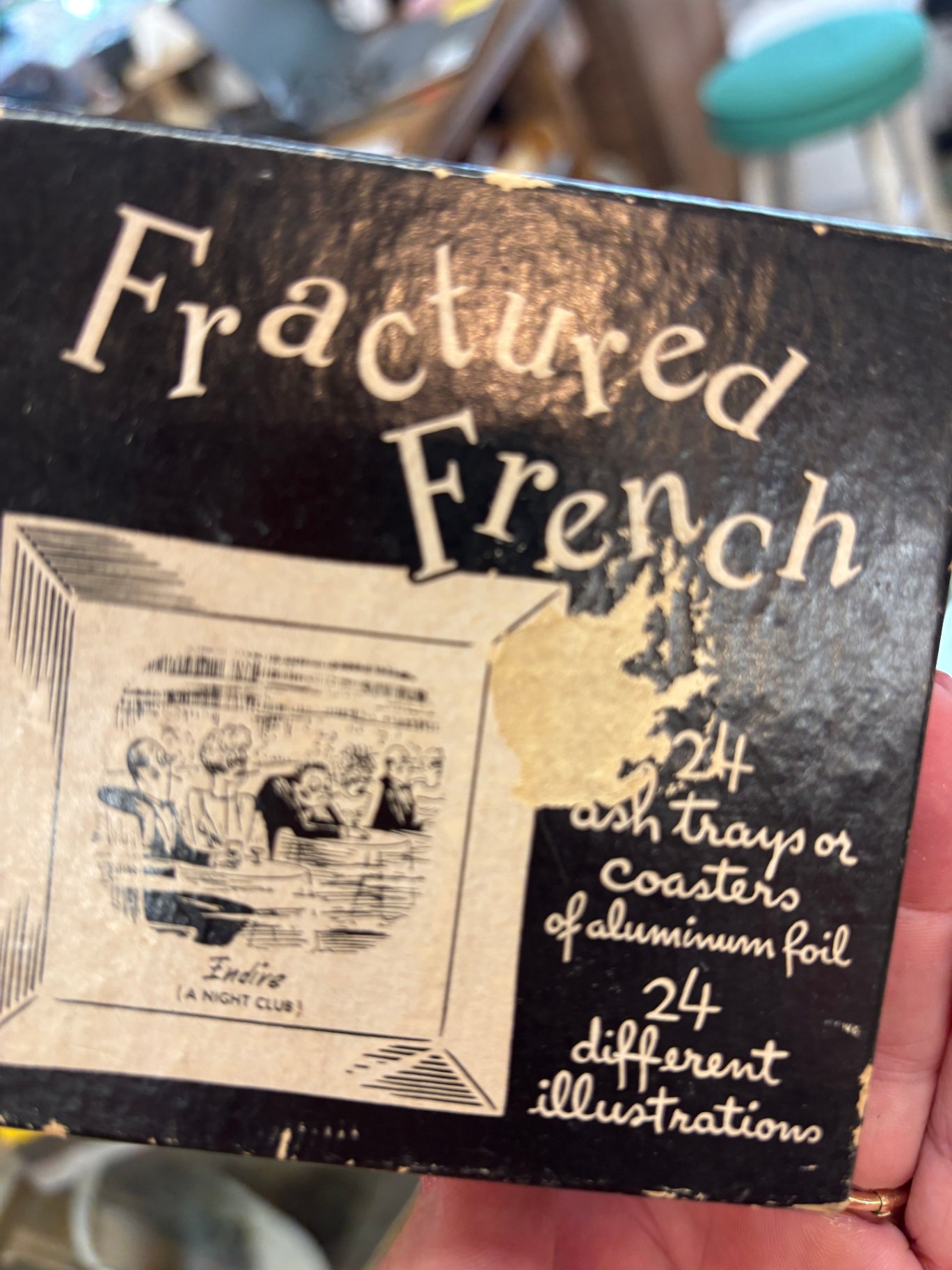 Fractured French Ashtrays/Coasters Aluminum Foil Set of 24