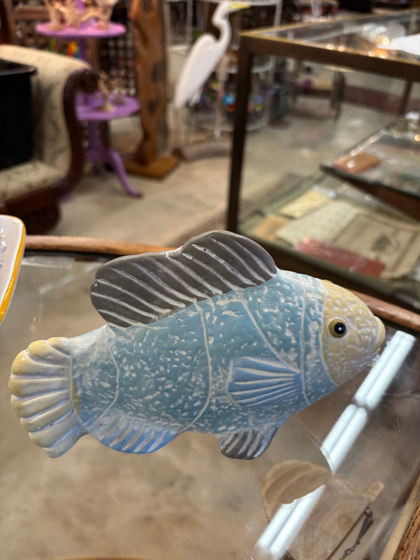 Vintage K's Collection Collectible Fish Figurine Sculpture Ceramic Multi