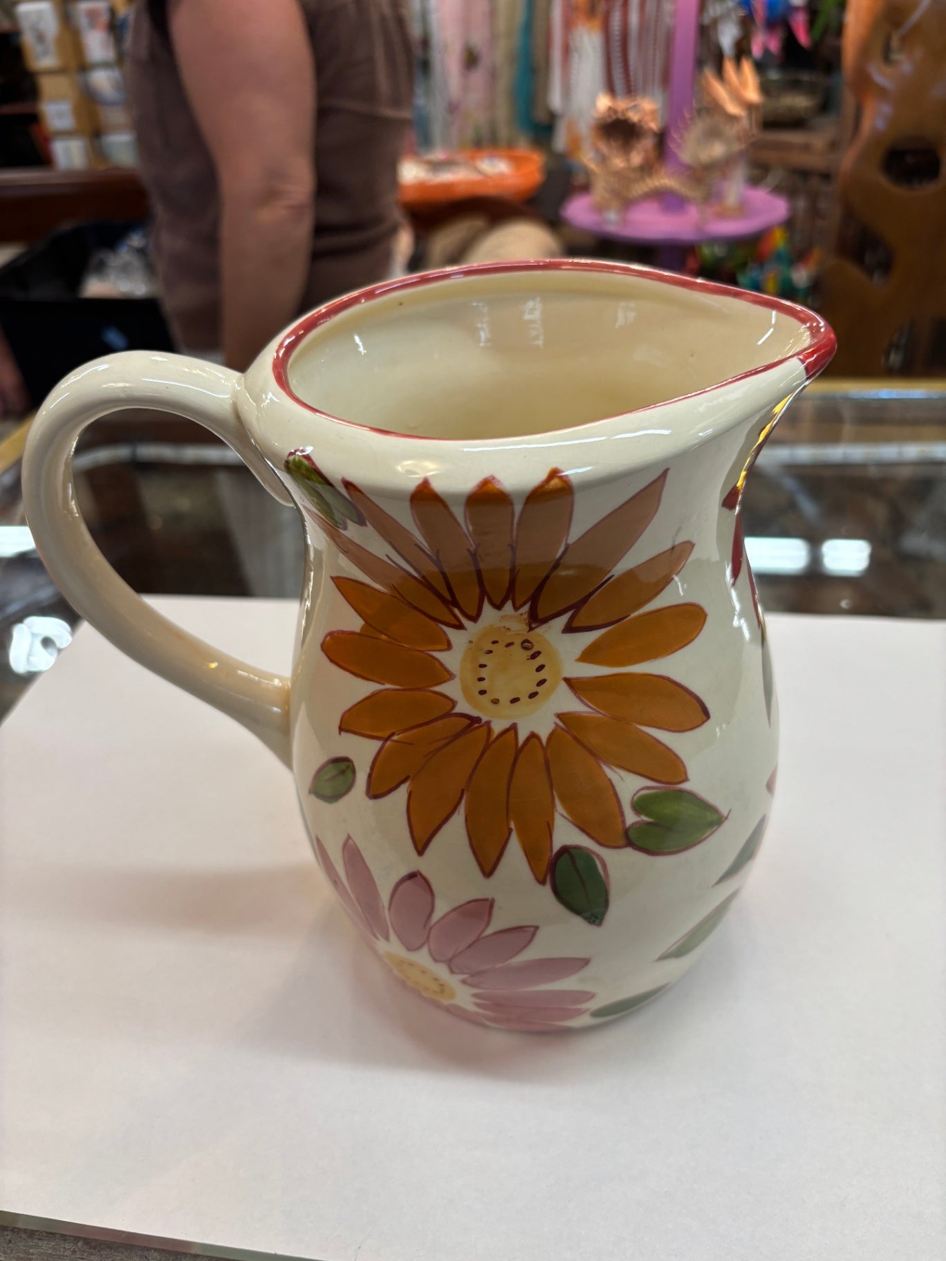  Ceramic Floral Pitcher