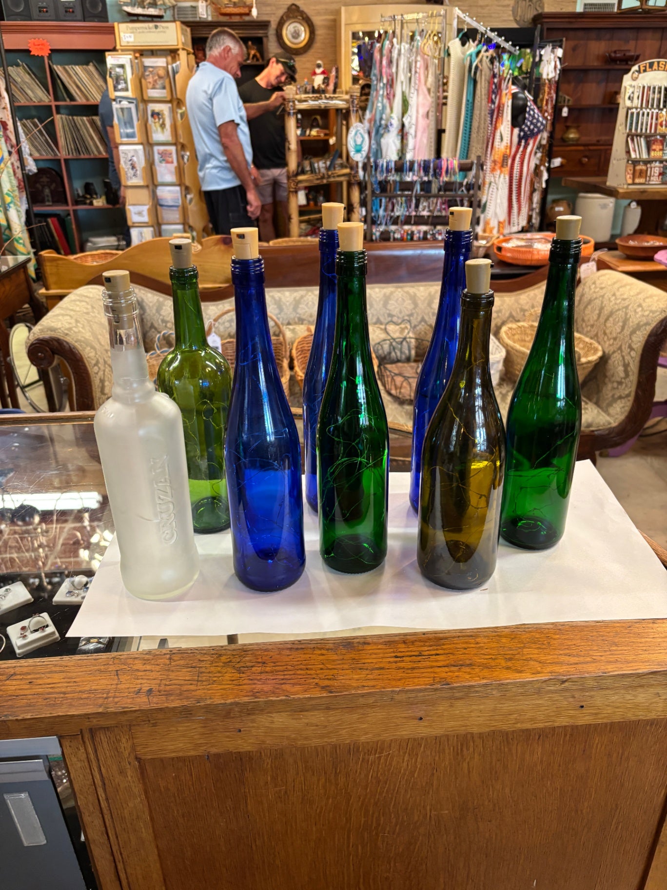 Assorted Bottles with Lights