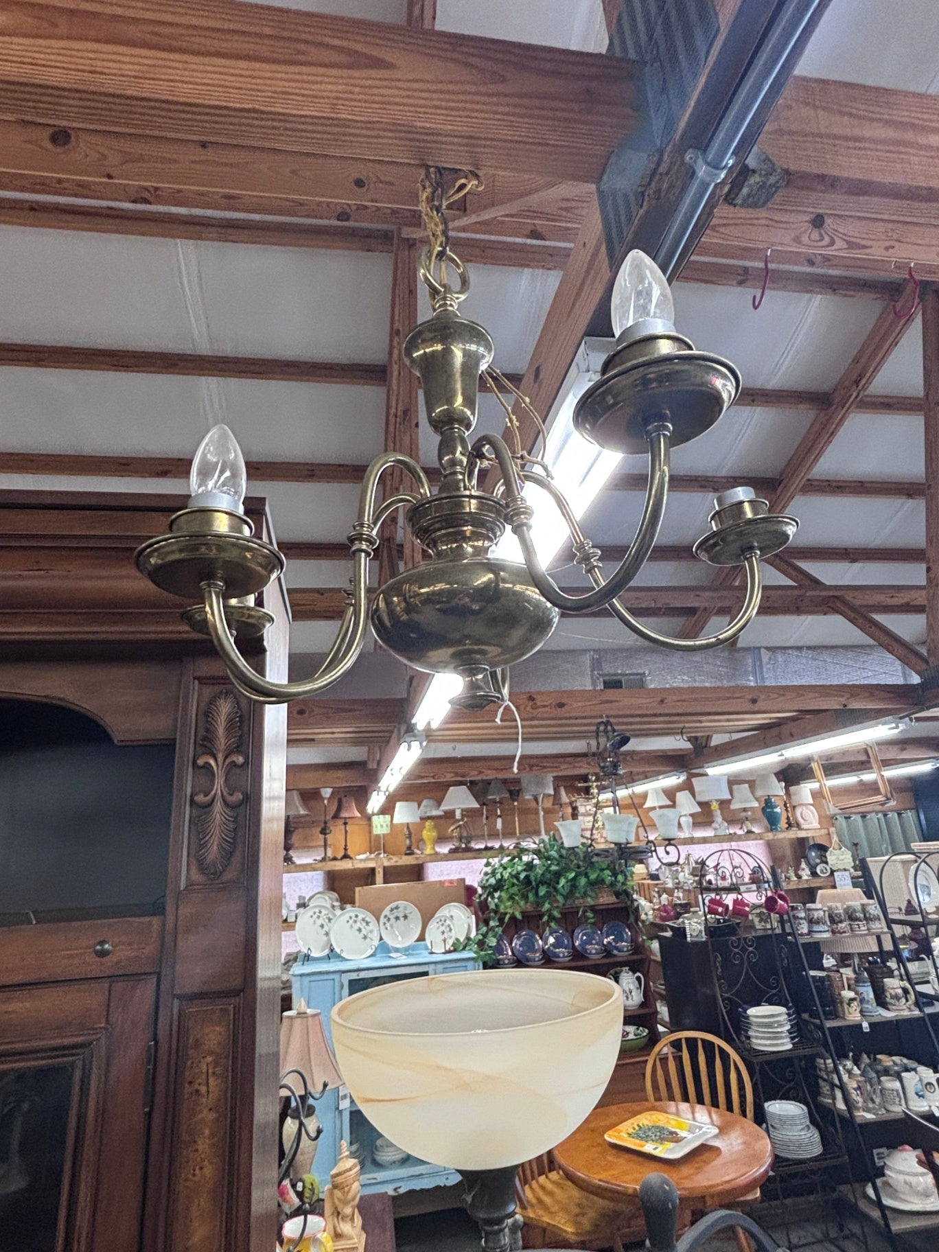 Traditional Solid Brass 5 Light Chandelier
