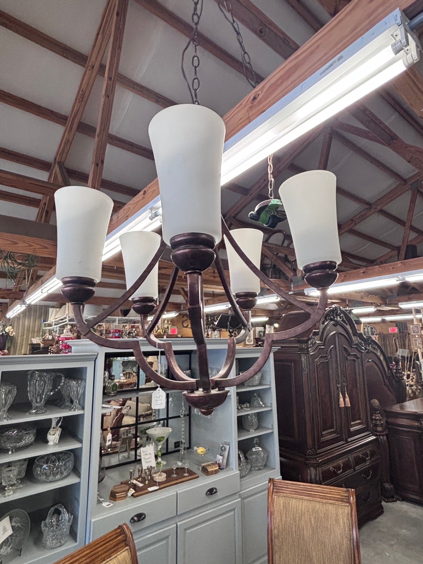 Contemporary 5 light chandelier