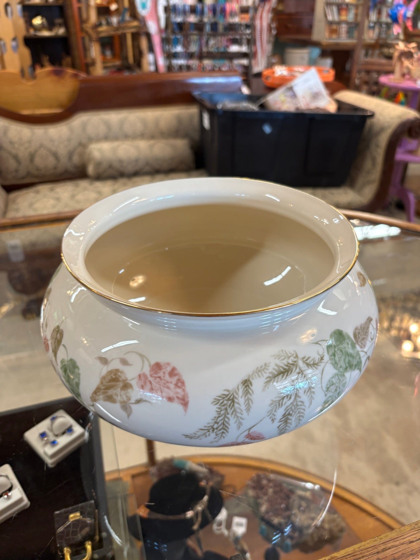 Lenox China~Natures Impression Illusive Leaves Centerpiece Bowl
