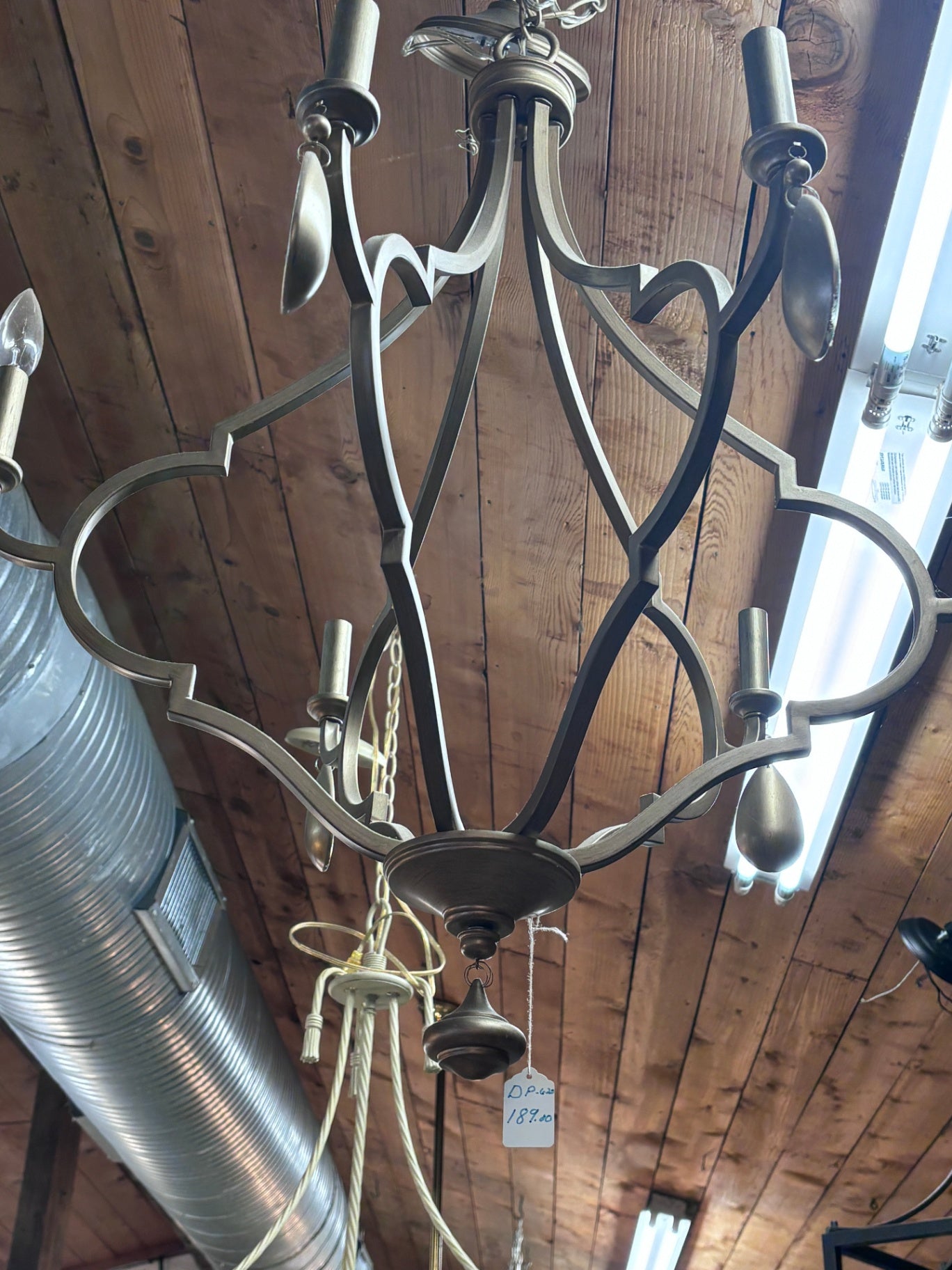 6 Light Open Flame Chandelier