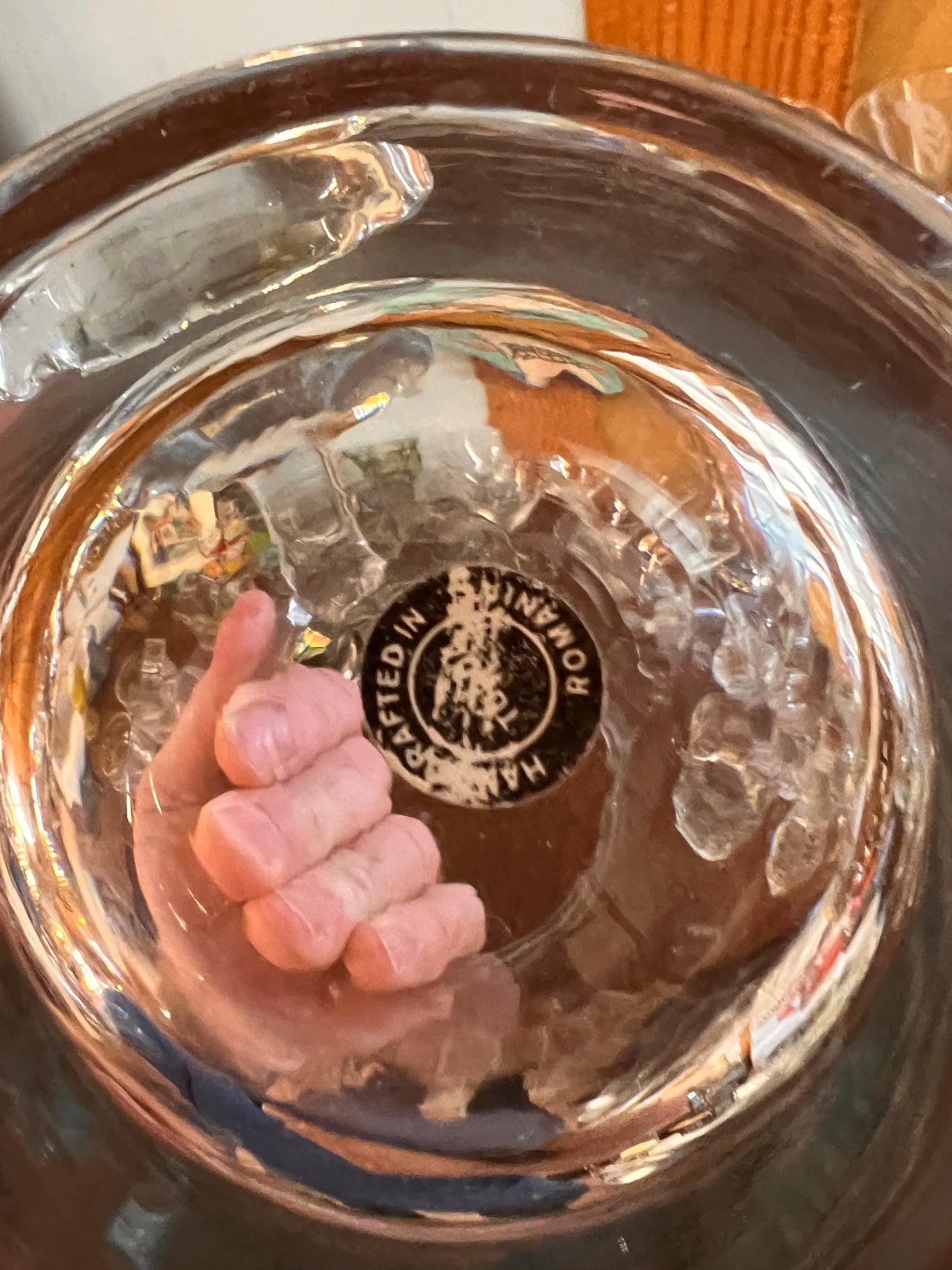 Hand Crafted in Romania Clear Blown Glass Irish Coffee Mug – Artisan Glass – Sold Individually