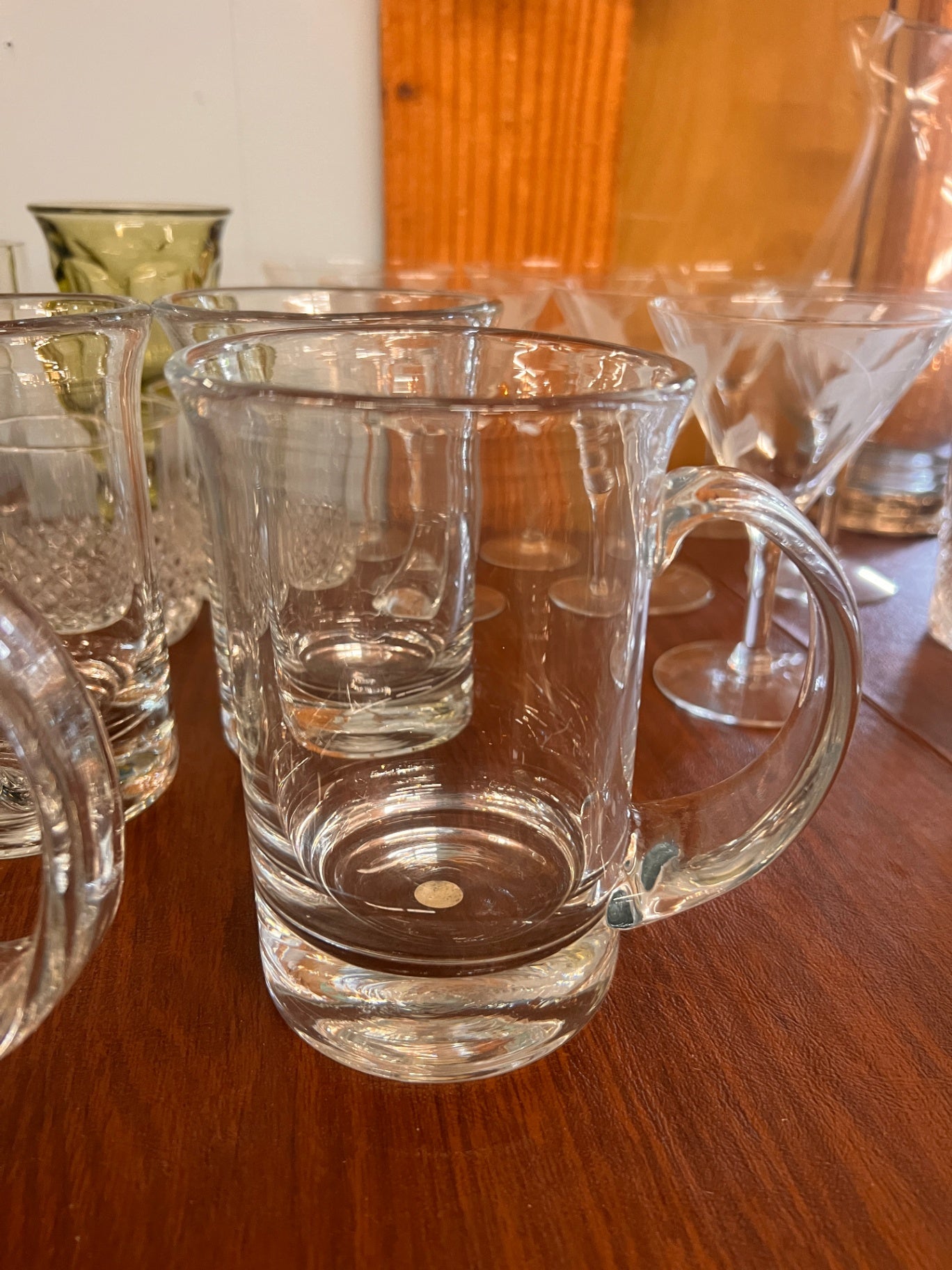 Hand Crafted in Romania Clear Blown Glass Irish Coffee Mug – Artisan Glass – Sold Individually