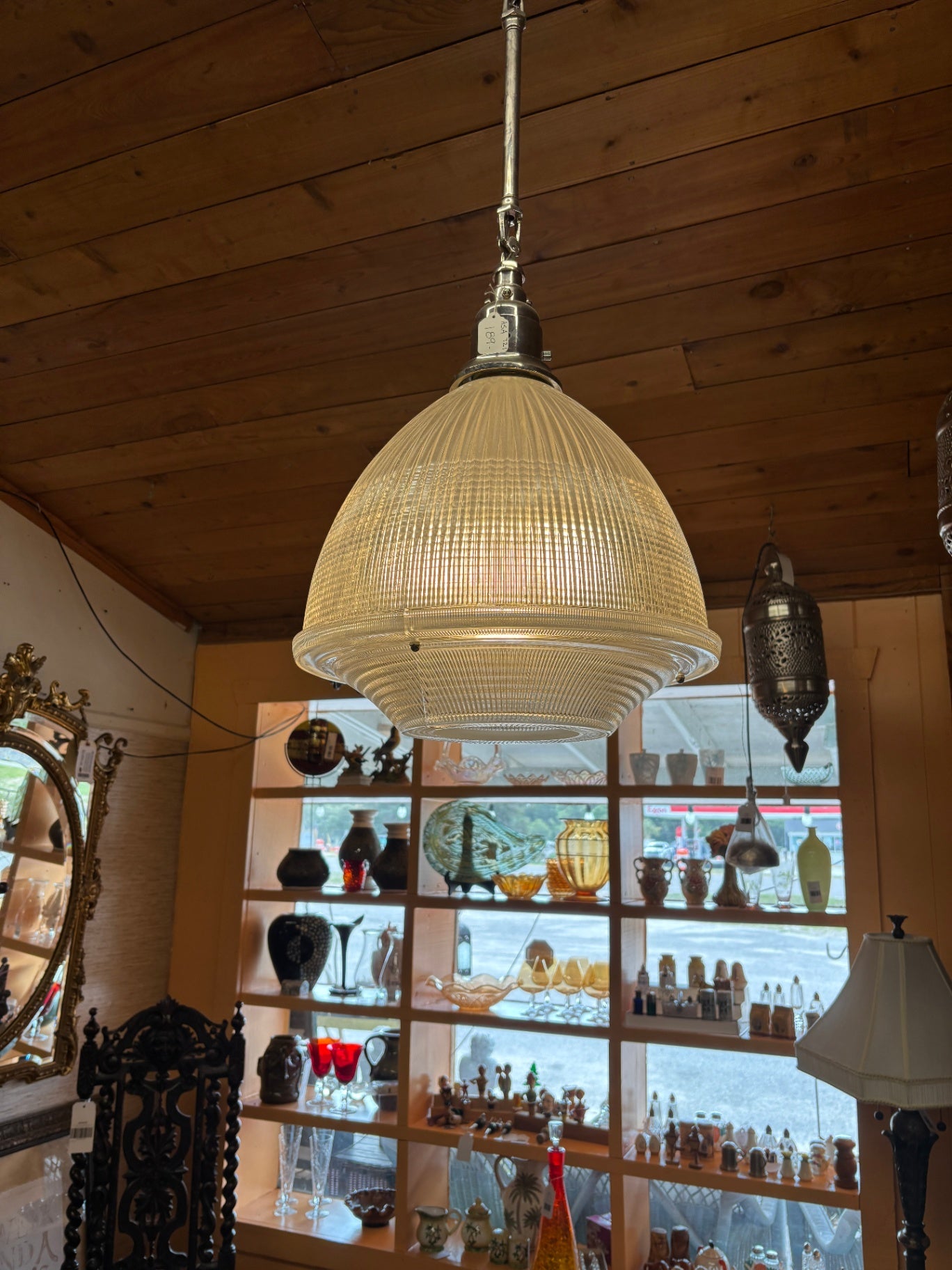  Holophane glass globe light