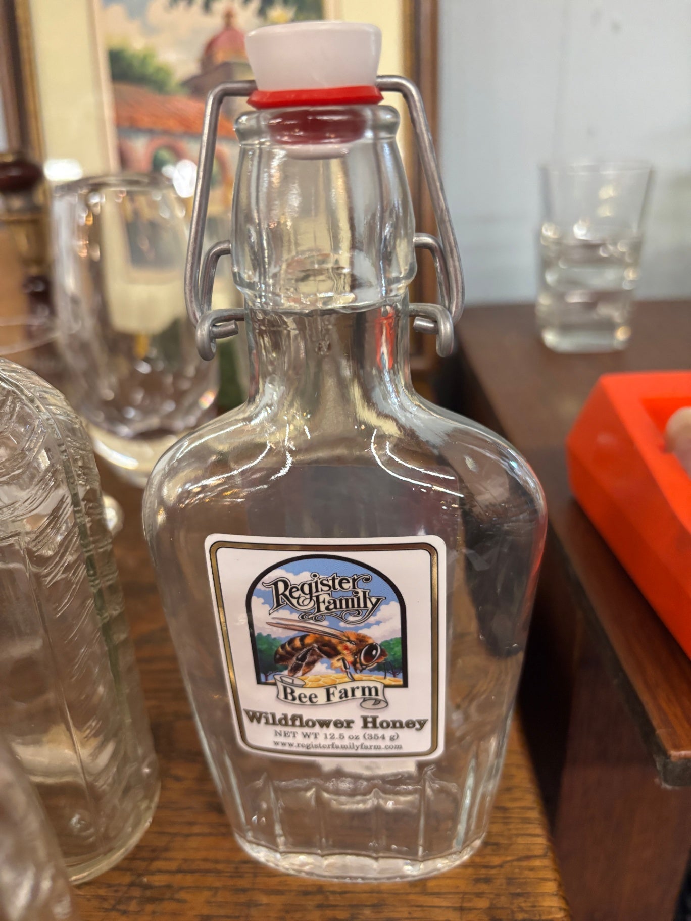 Register Family Bee Farm Wildflower Honey Glass Swing-Top Bottle – 12.5 oz