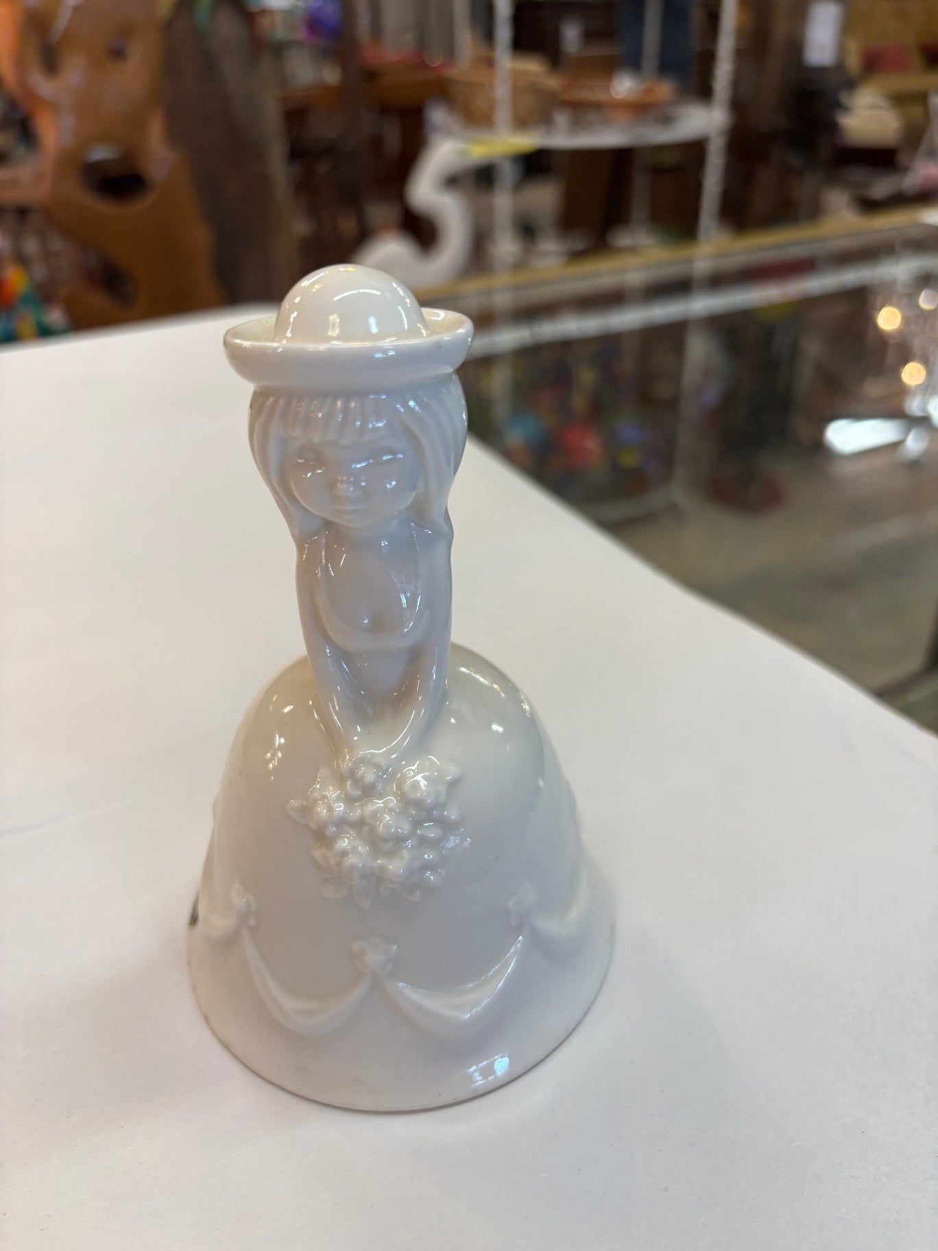 Vintage W Goebel West Germany Bride Flower Girl Wedding Bell Porcelain Figurine