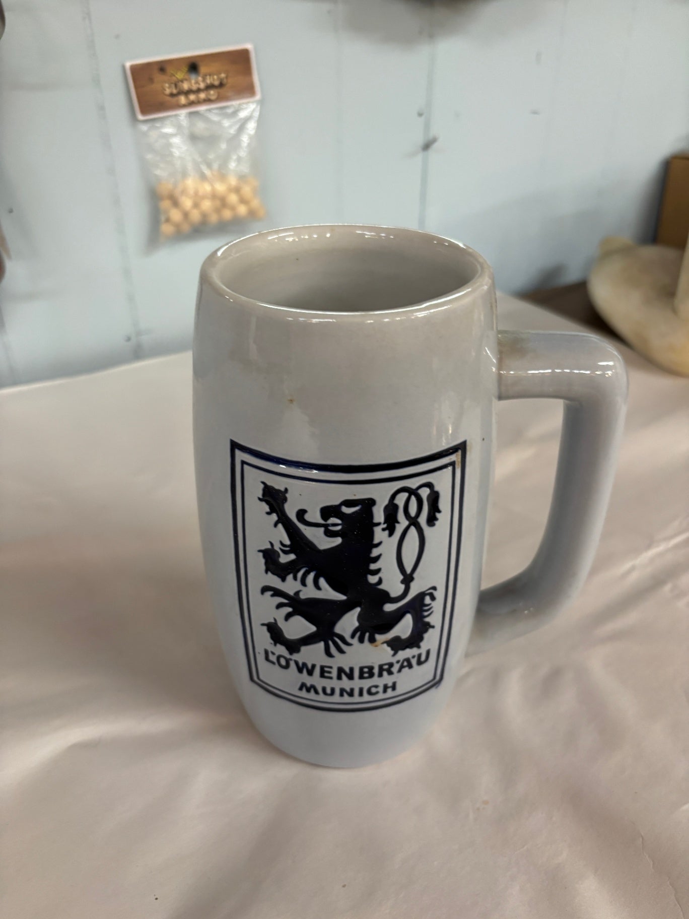 Vintage Lowenbrau Heavy Beer Stein Mug - Pumpernickels Restaurant Northport, NY