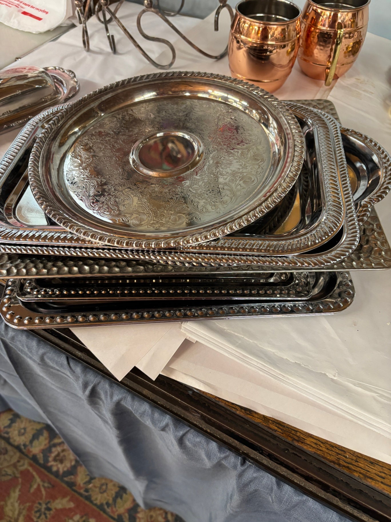 Assorted Silver Plate Trays