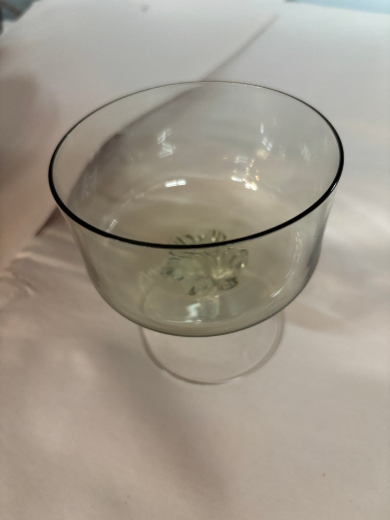 Crystal Smokey Colored Sherbert/ Dessert Glass