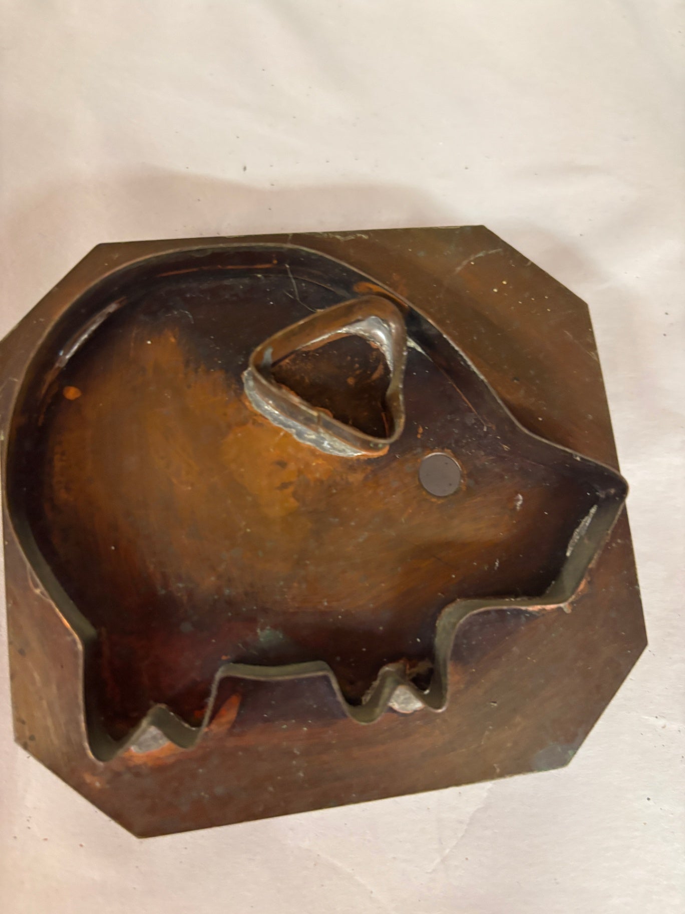 SOLID COPPER Animal Pig Cookie Cutter Village 