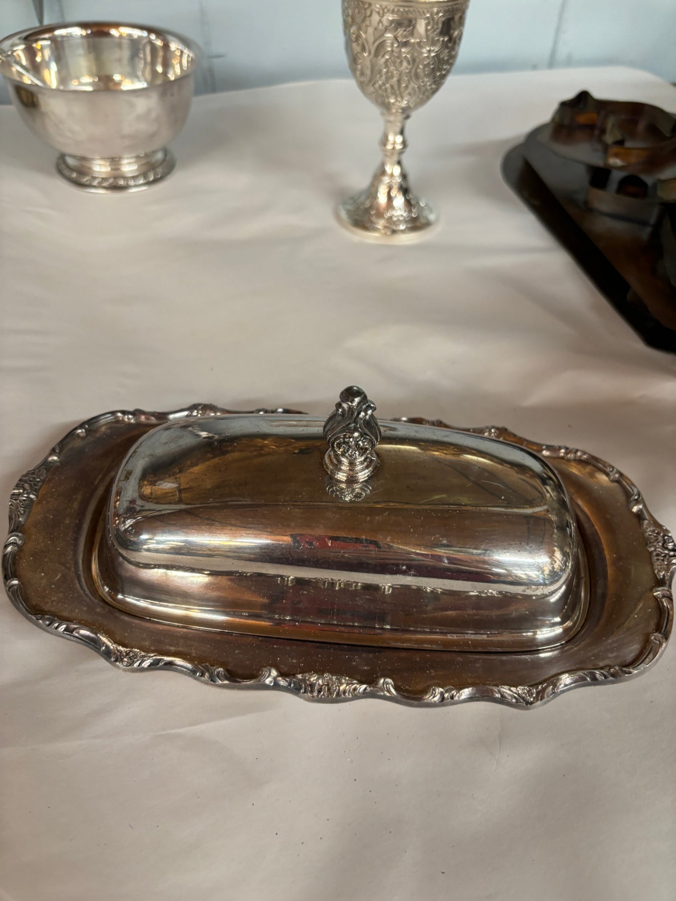 Silver Plate Butter Dish