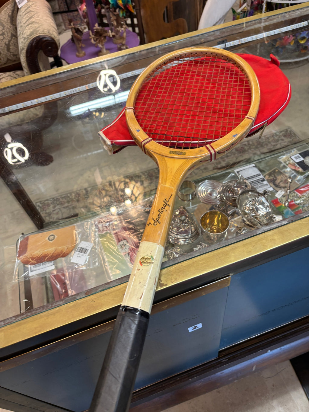 Vintage 1970s Sportcraft Wood Tennis Racquet