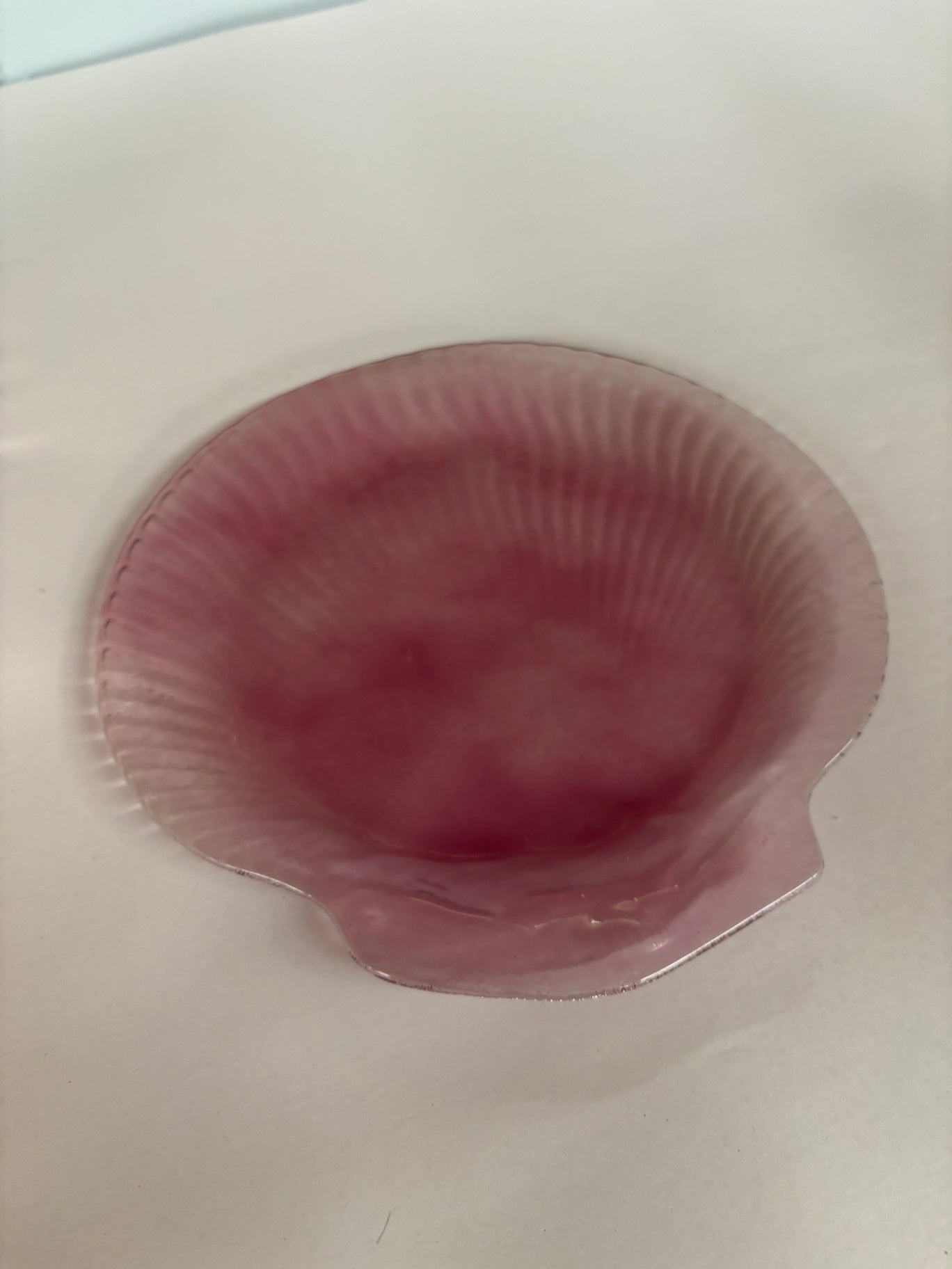  Vintage Pink Scallop Shell Dish