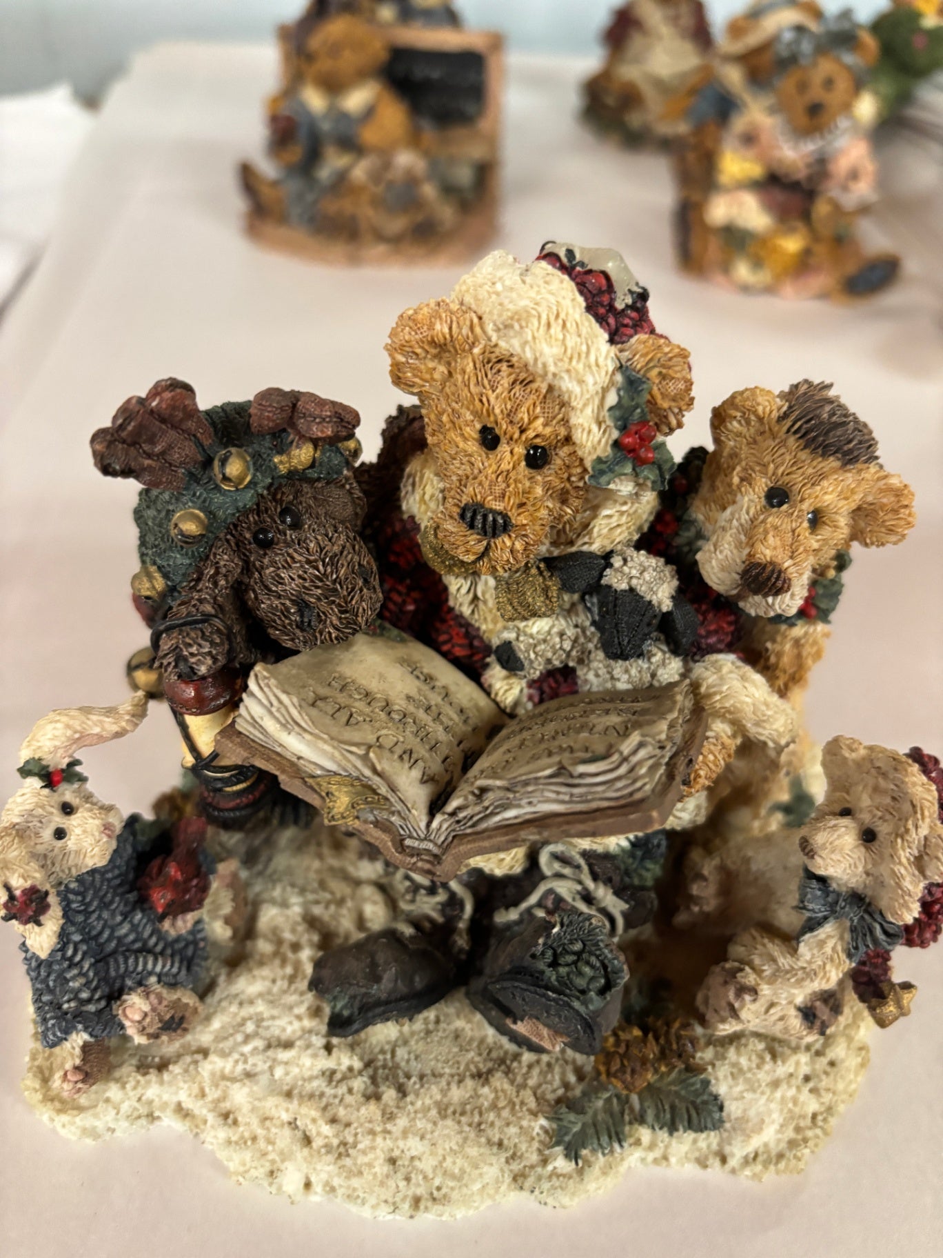 Vintage Boyds Bears Bear Resin Figure # 2265 Greenville…the Storyteller