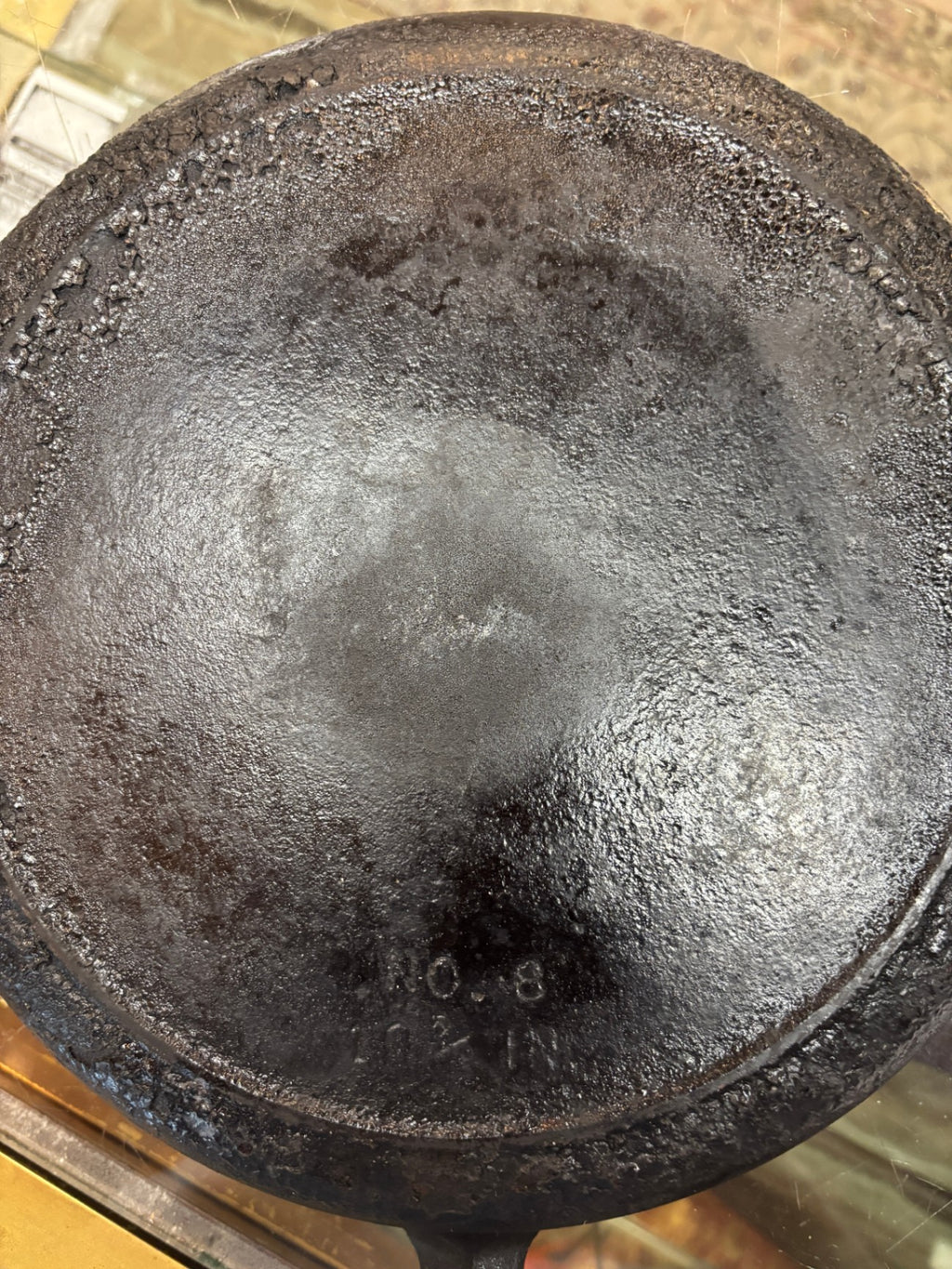 Vintage Wagner No. 8 Cast Iron Skillet – 10½ Inch – Unmarked