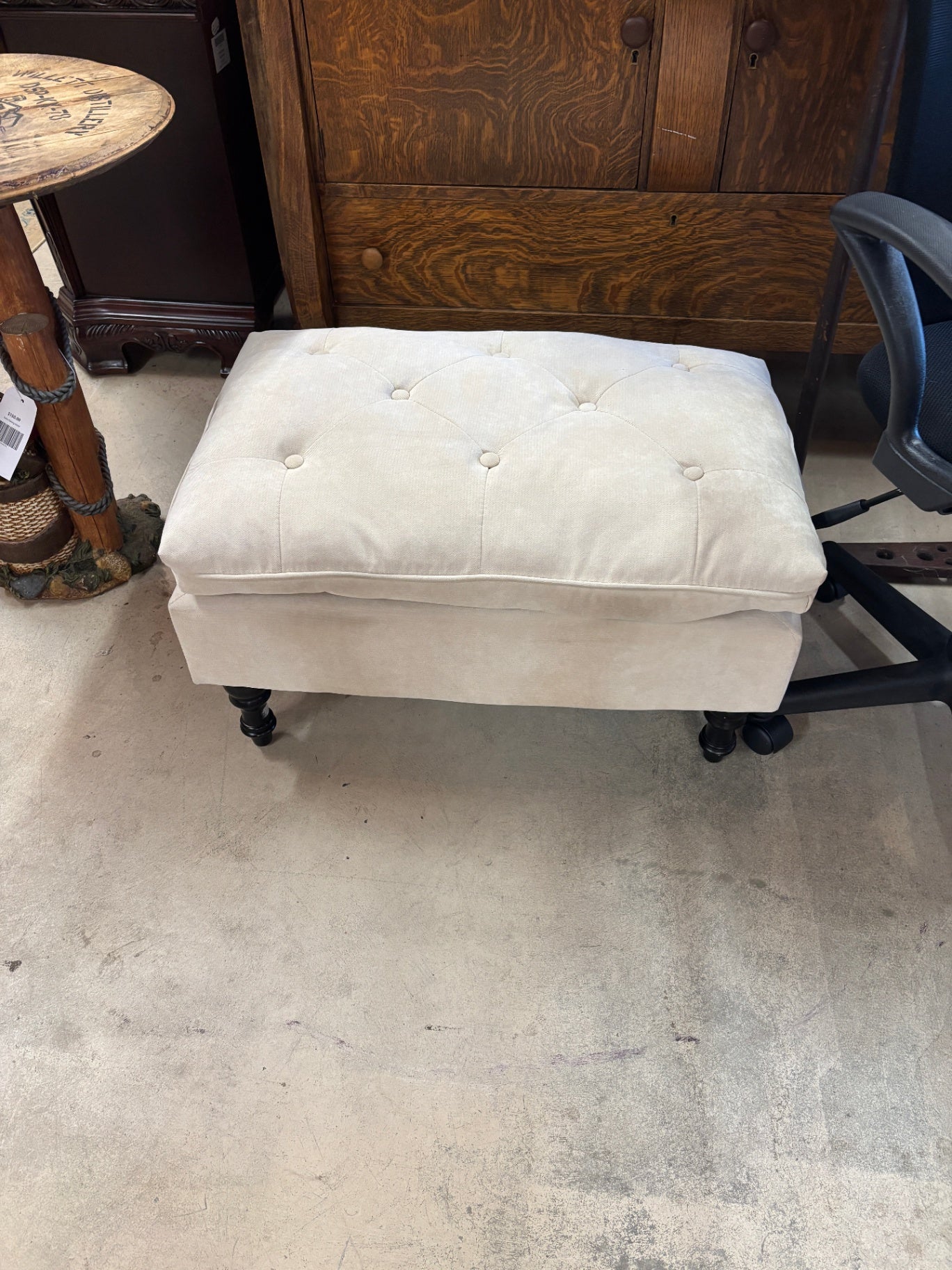Cream Colored Ottoman