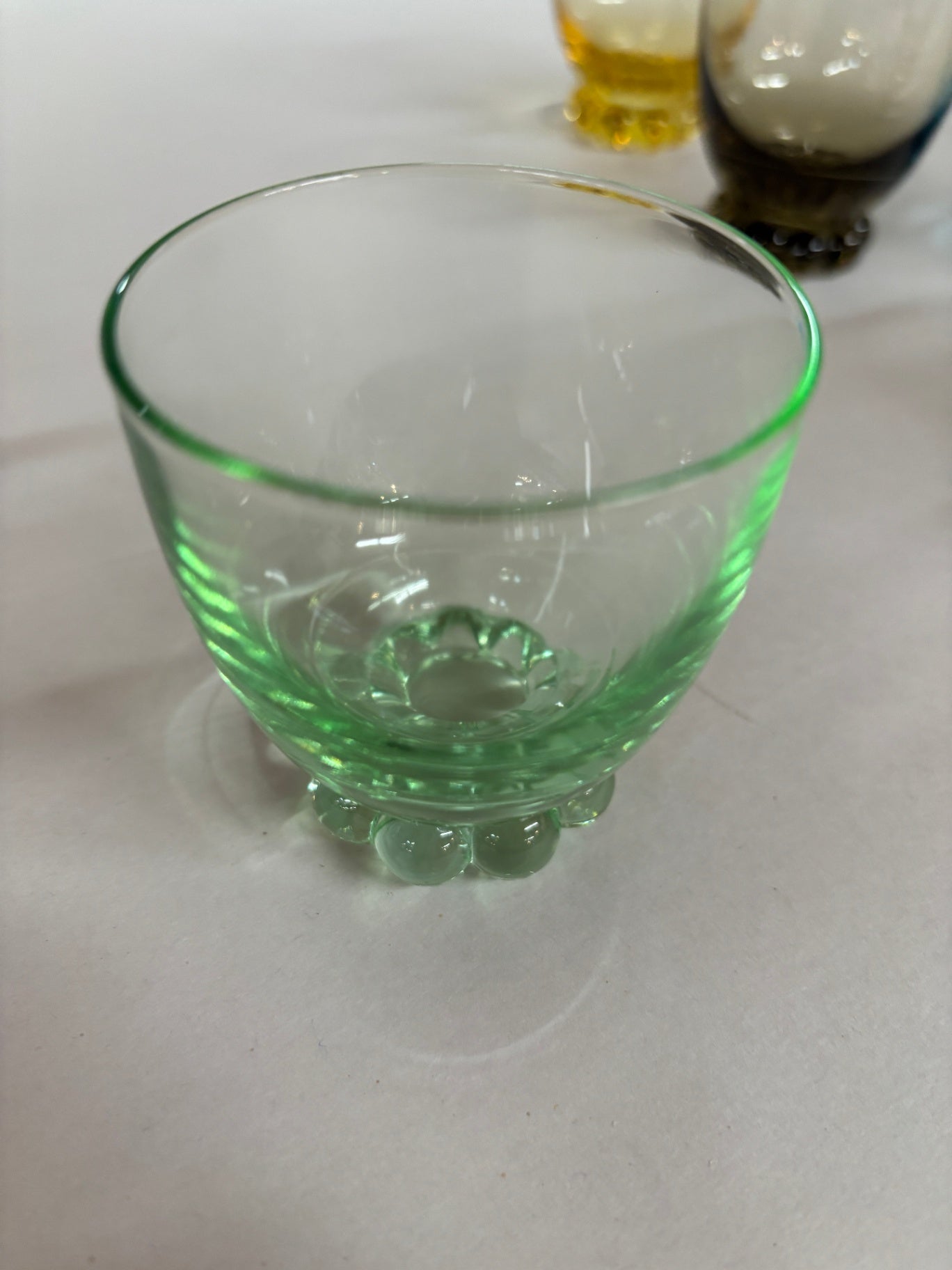 Vintage Assorted Color Glass Cup, Dish, Candleholde