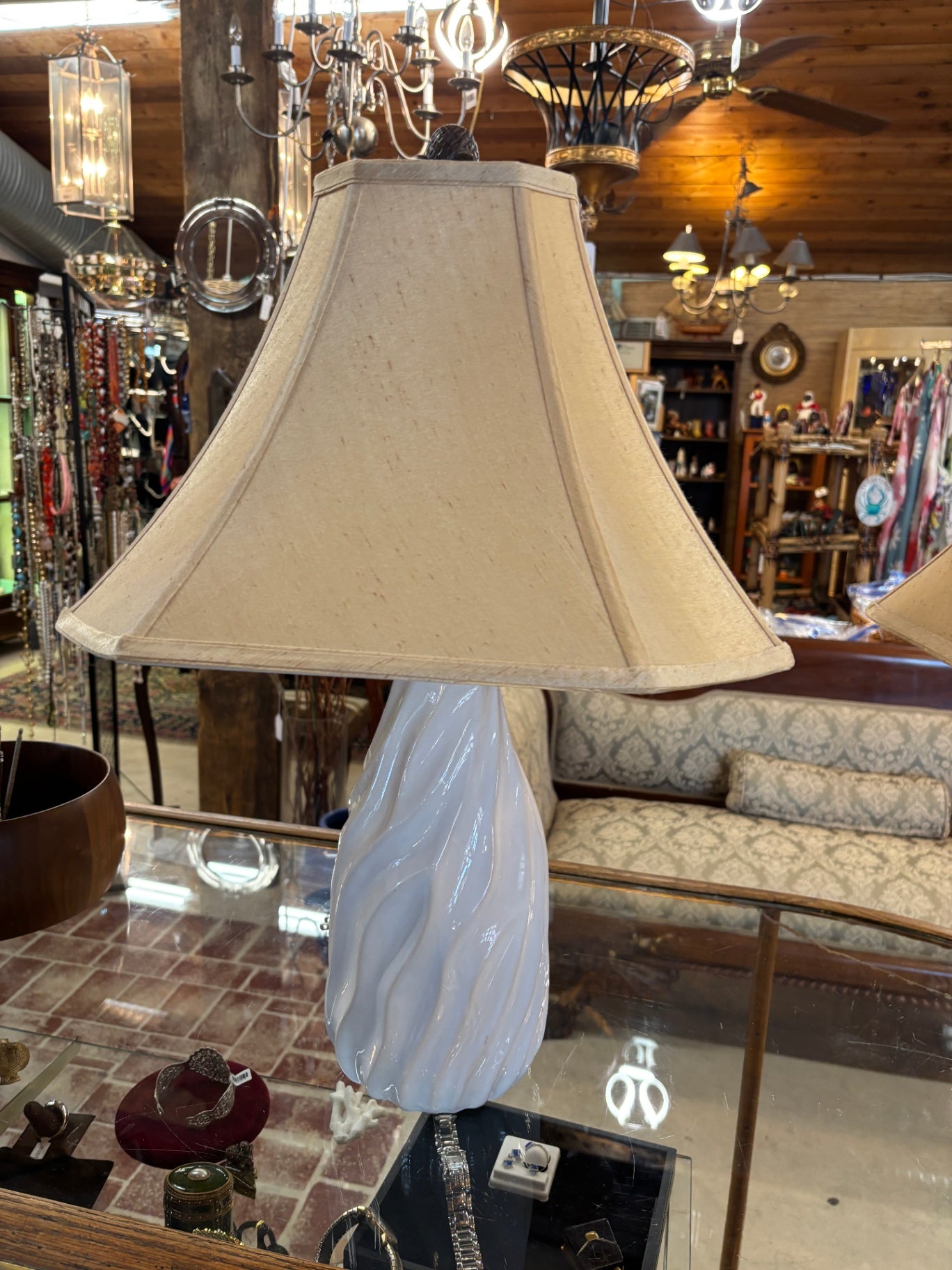 Vintage-Style Spanish Ceramic Lamp