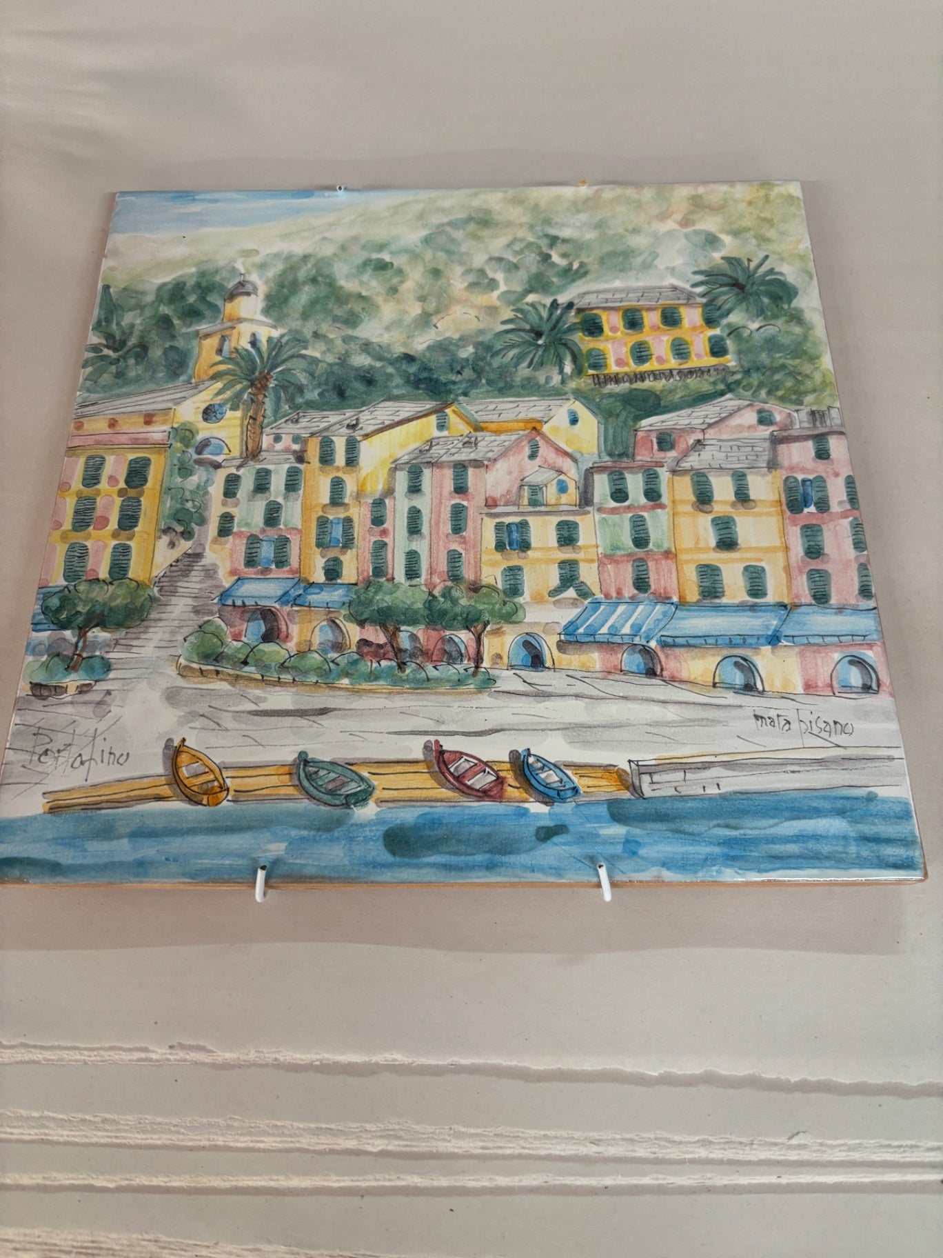 Portofino Hand-Painted Ceramic Decorative Tile