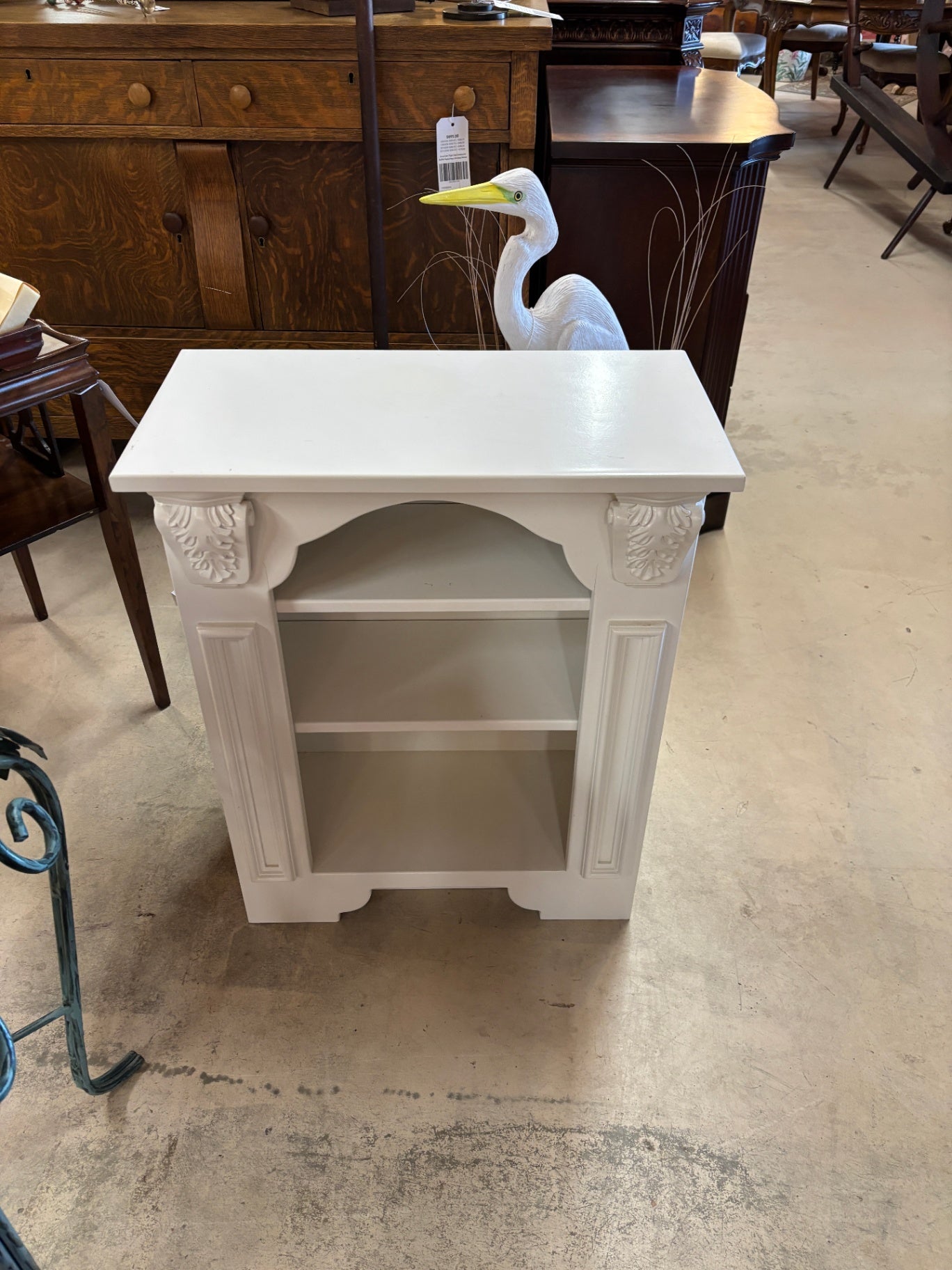 Small White Night Stand/ Bookcase