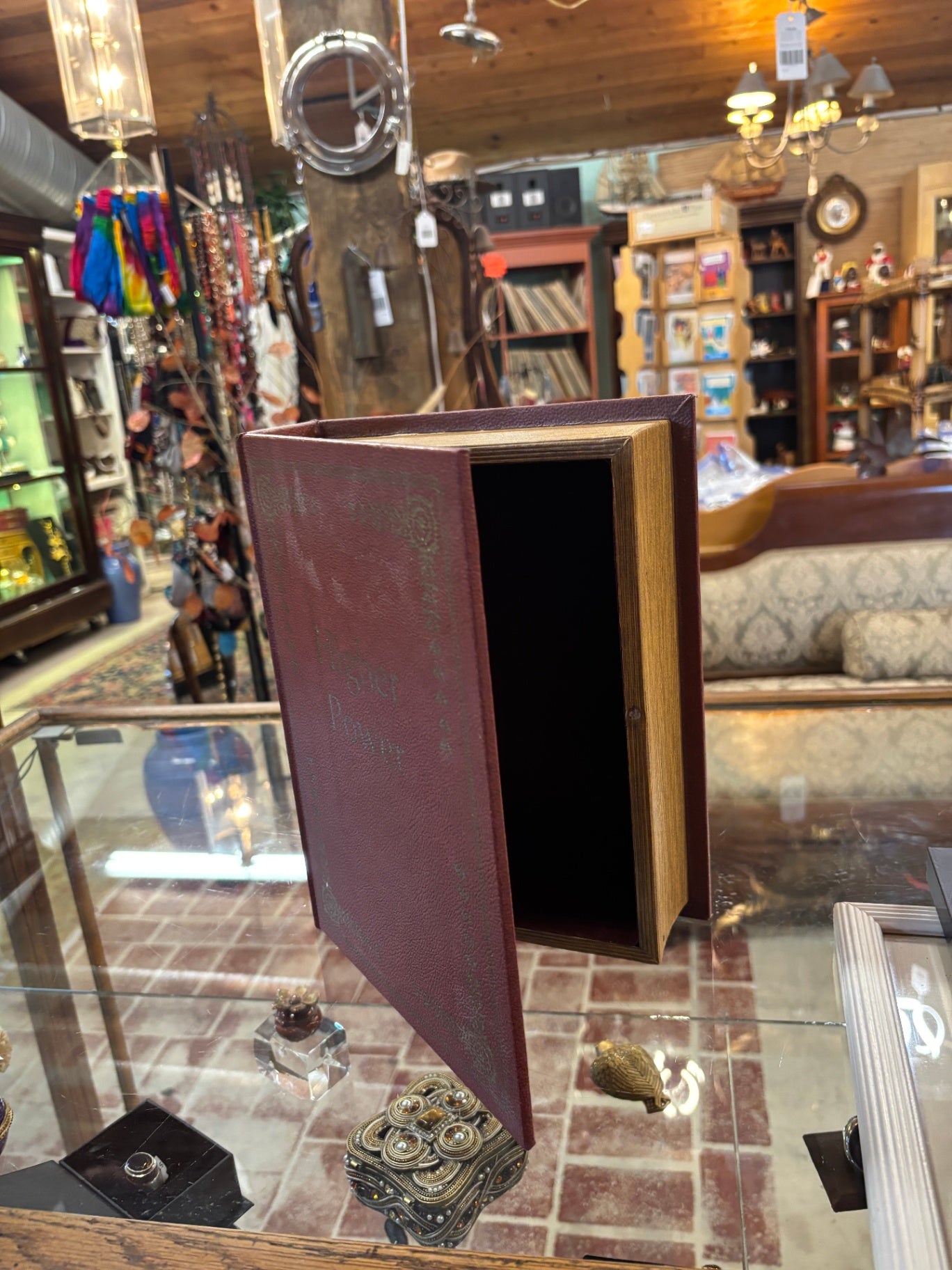 Vintage “Higher Power” Faux Book Secret Storage Box