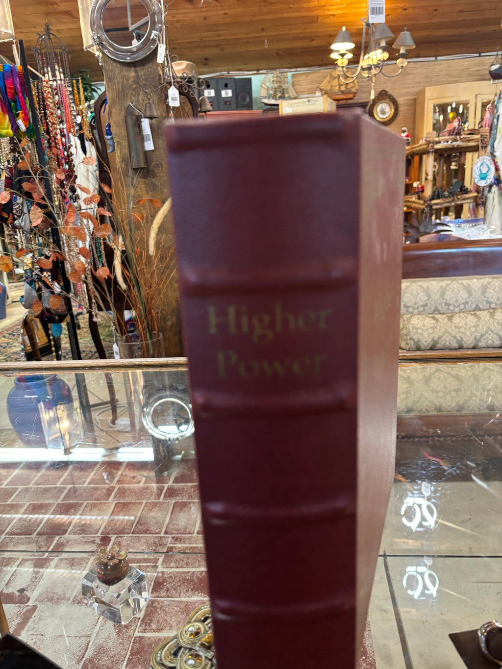 Vintage “Higher Power” Faux Book Secret Storage Box