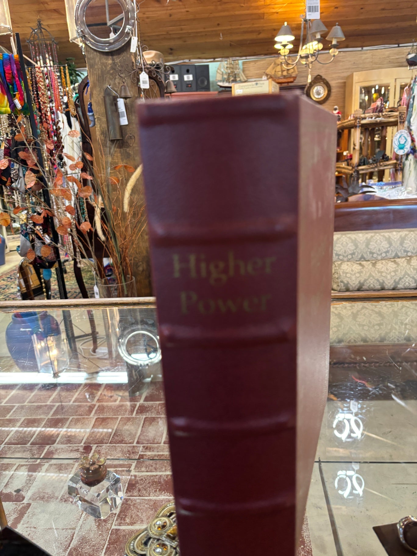 Vintage “Higher Power” Faux Book Secret Storage Box