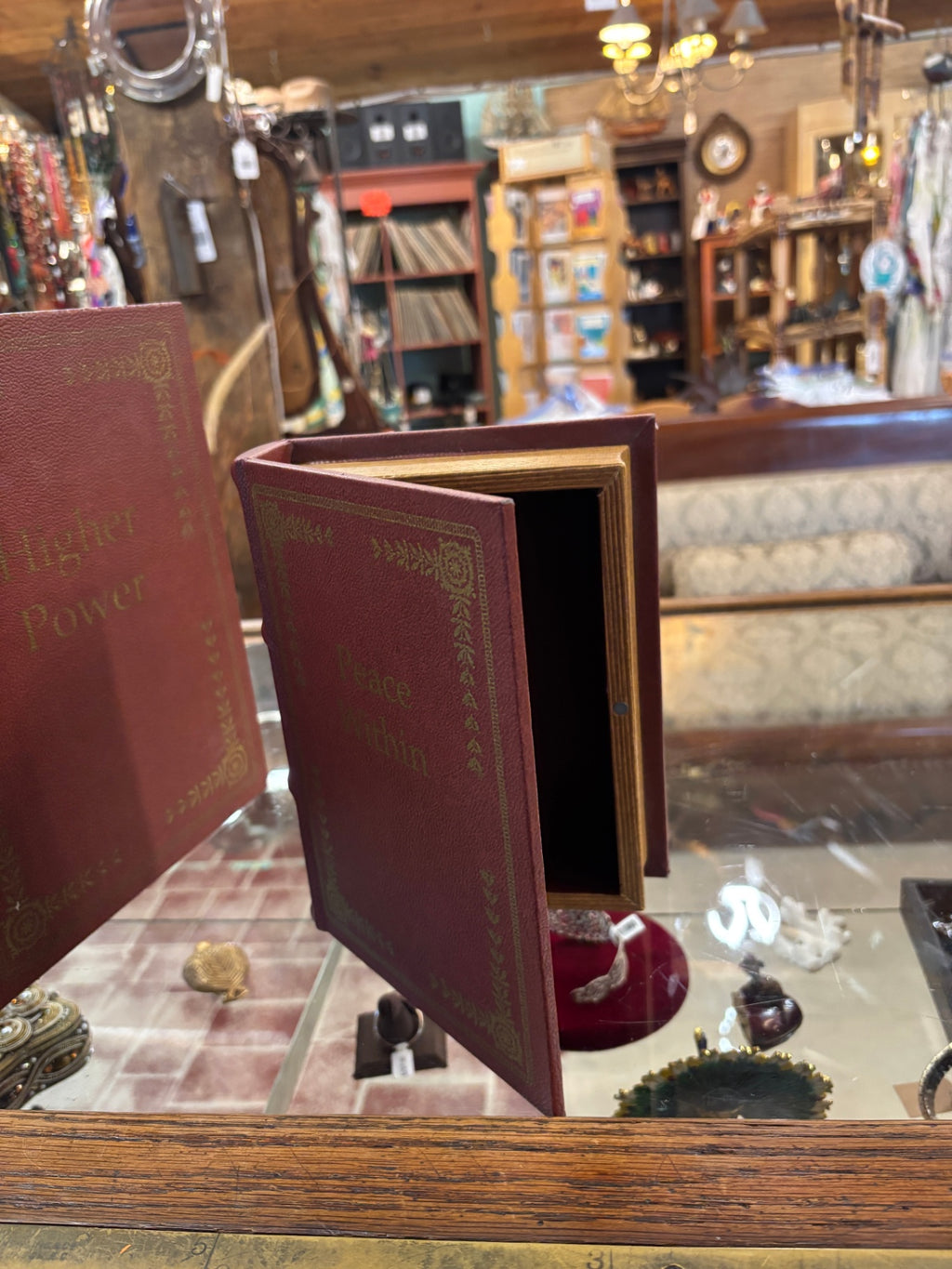 Decorative Faux Book Hidden Storage Box – “Peace Within”