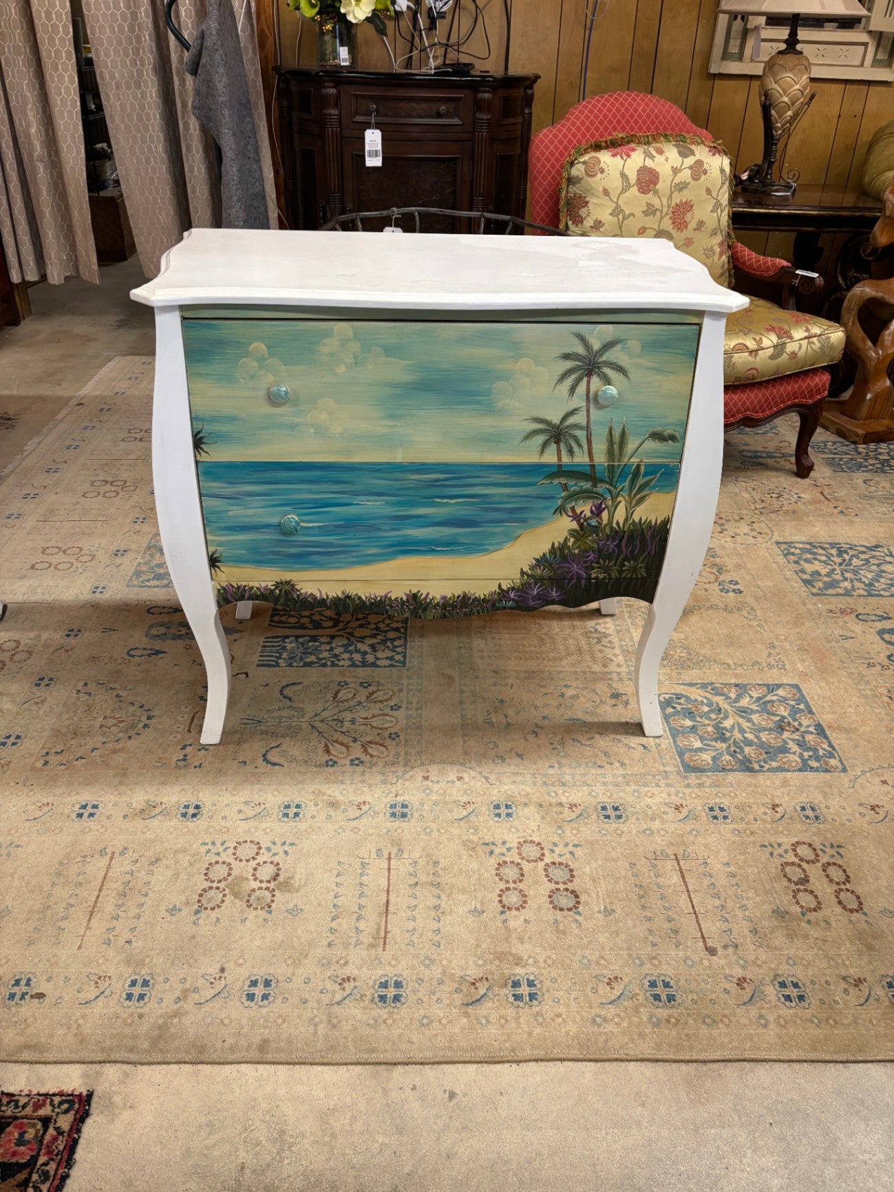 This Hand-Painted Coastal Accent Chest