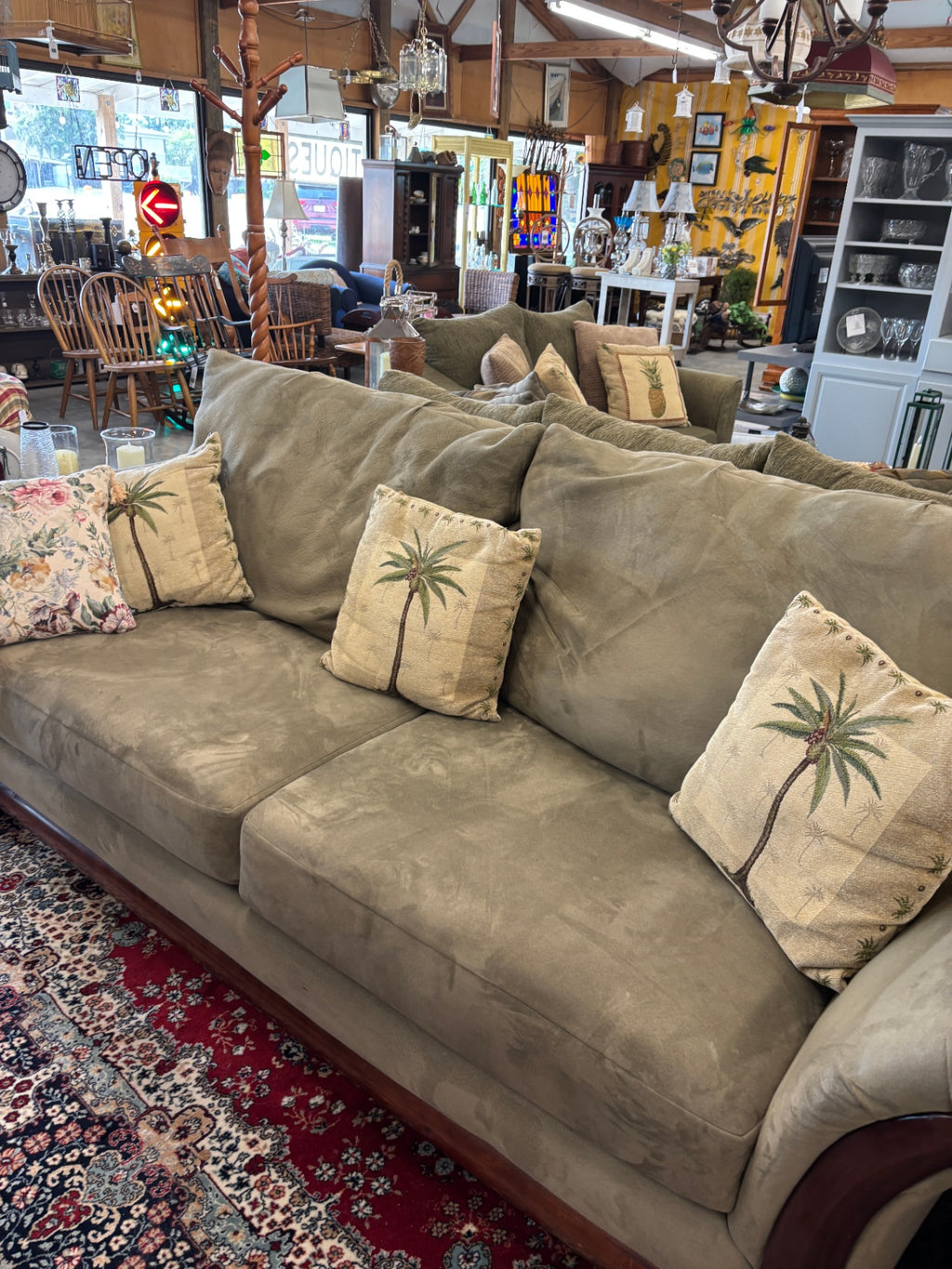 Sage Green love Seat And Sofa