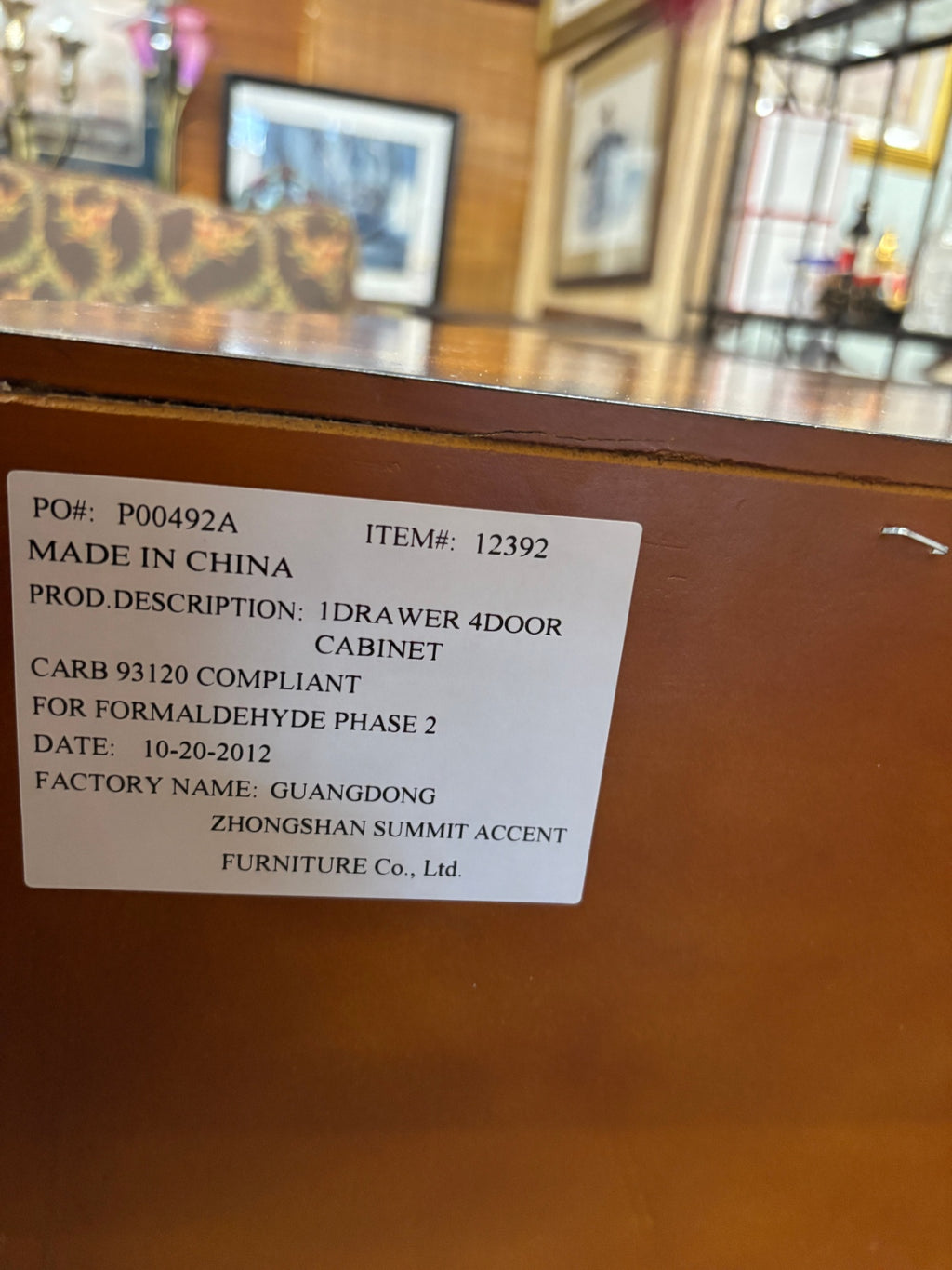 Traditional Demilune 4-Door Cabinet / Console – 2012