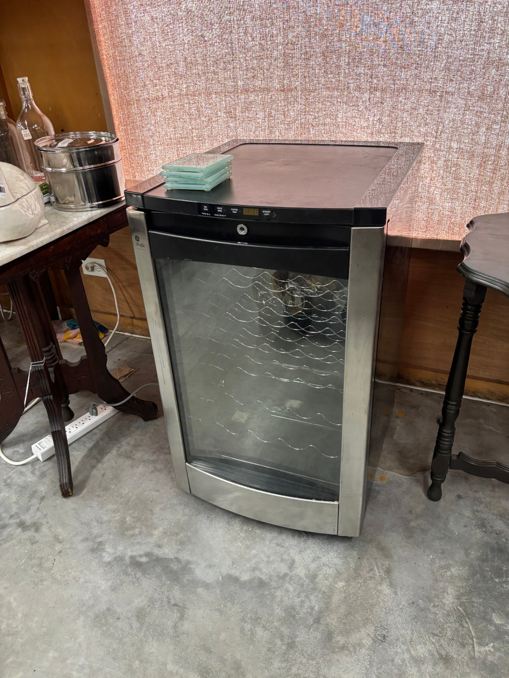 GE Profile Stainless Steel Freestanding Wine Refrigerator