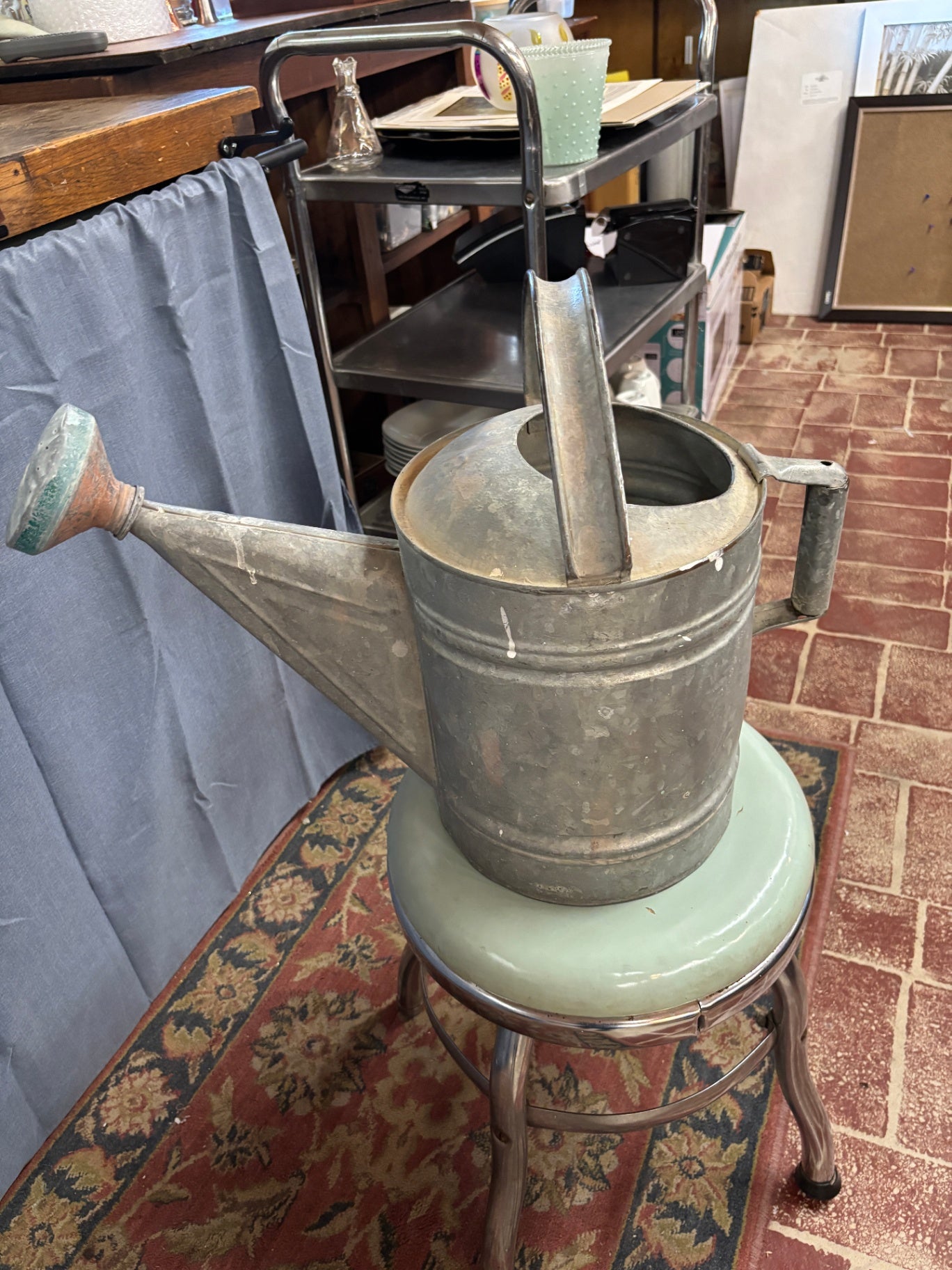 Vintage Galvanized Metal Watering Can