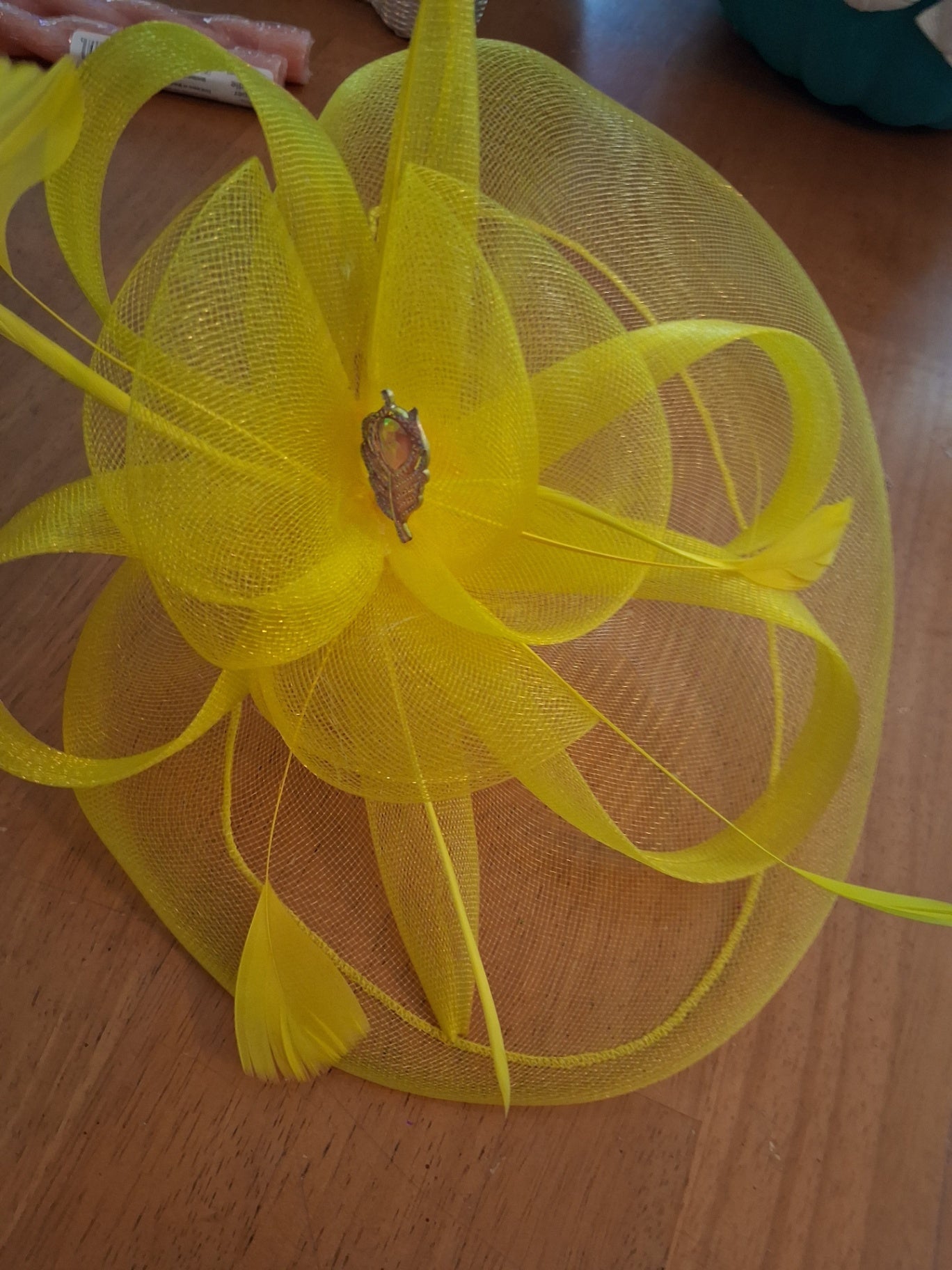 Fascinator yellow dsc