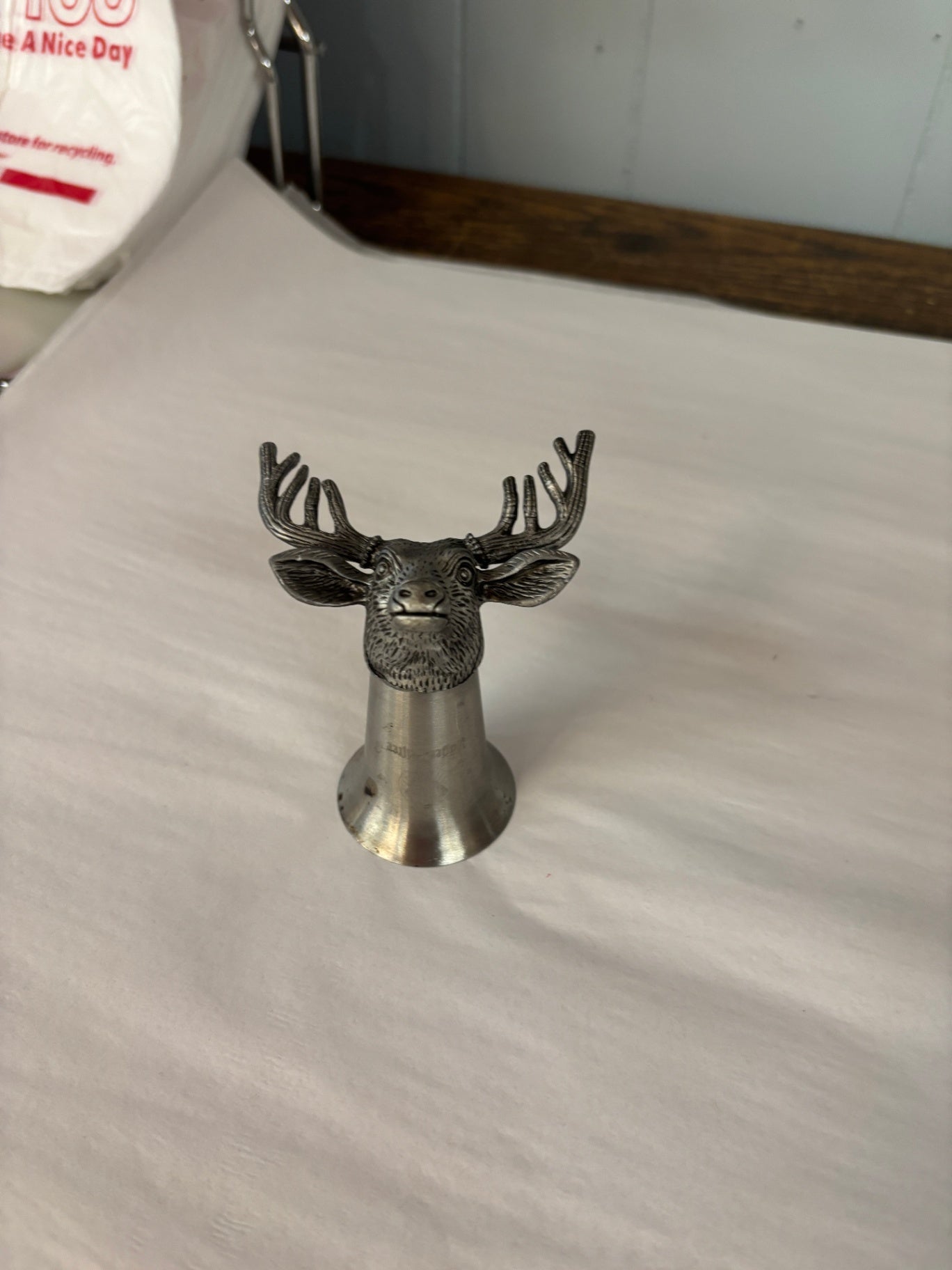 Jagermeister Deer Stag Head Pewter Shot Glass