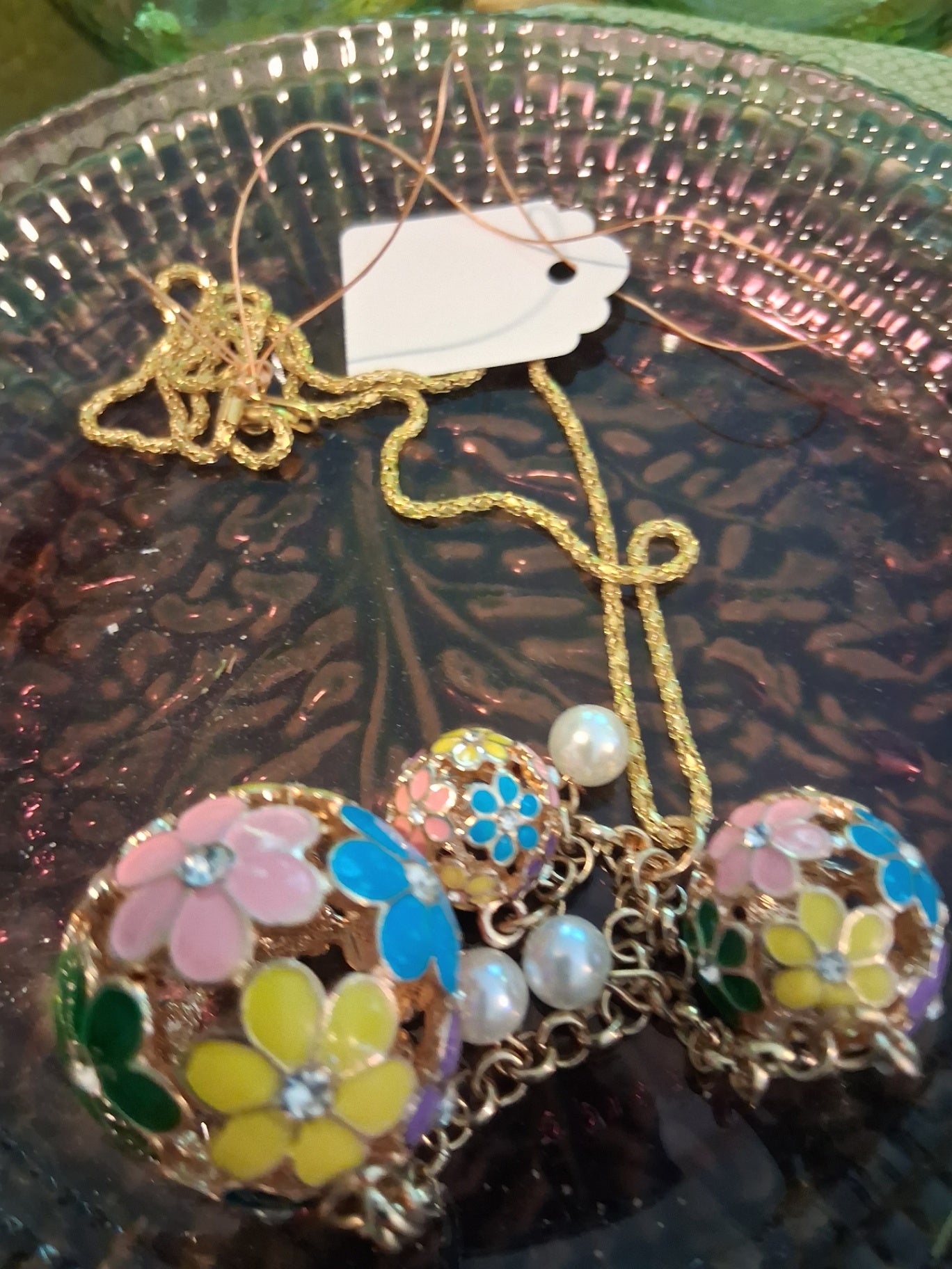 Necklace flower ball dsc