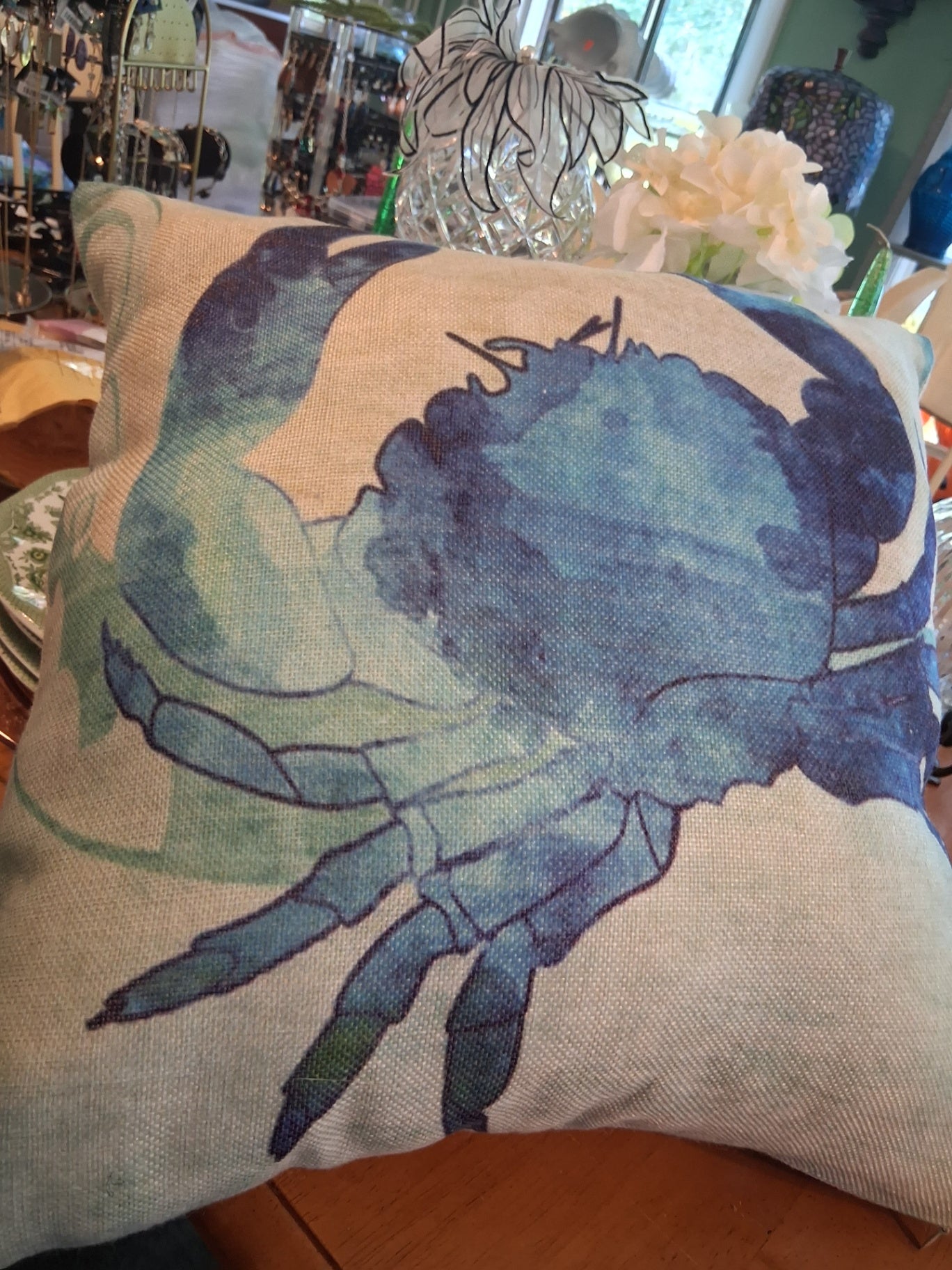 Pillow blue sealife dsc