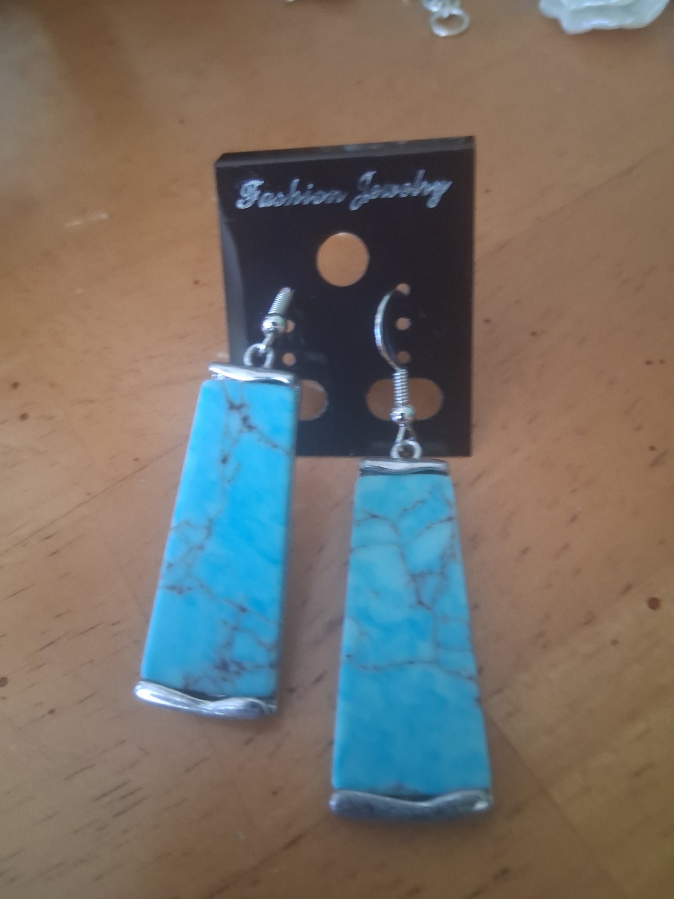 Earrings teal dsc 