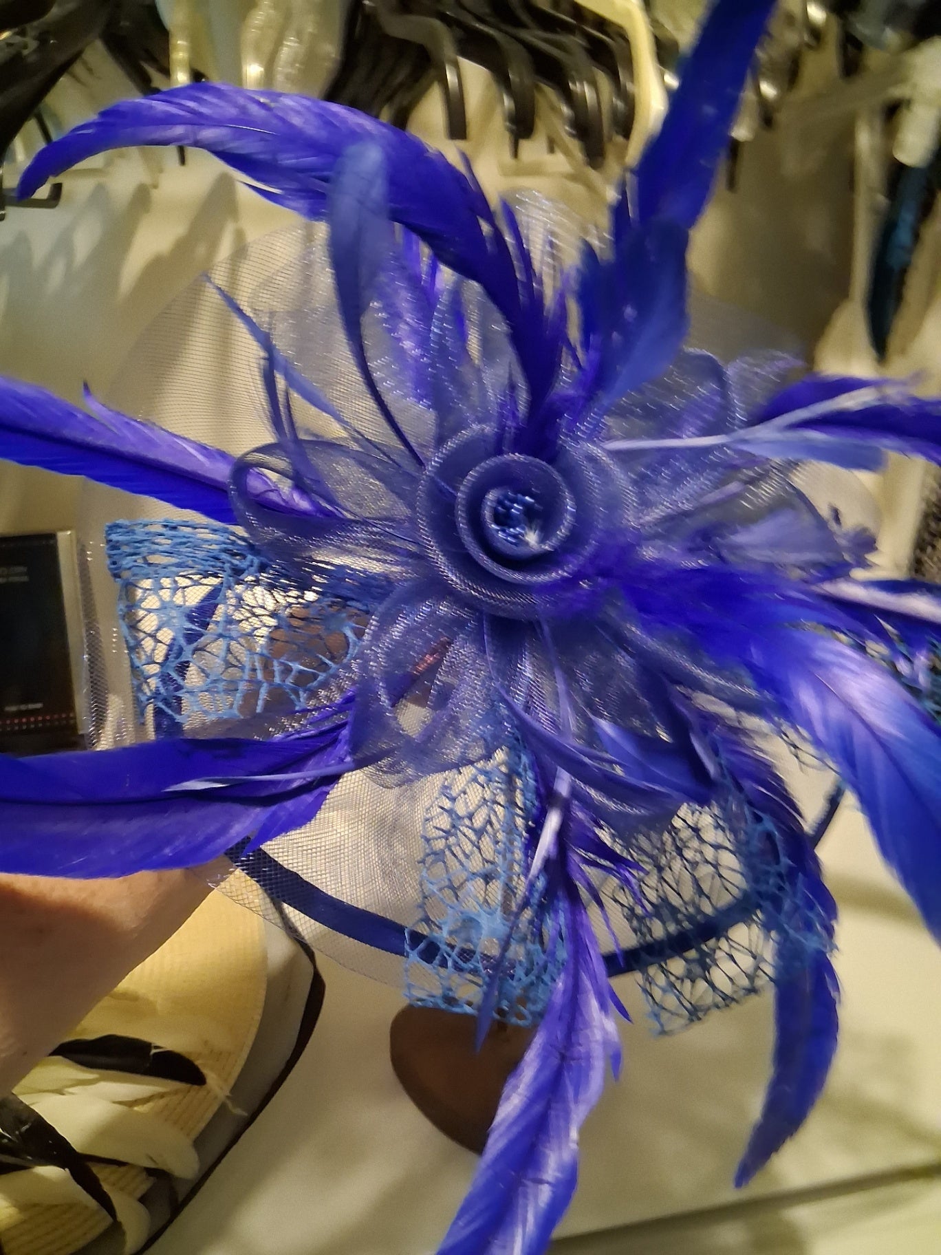 Fascinator purple dsc