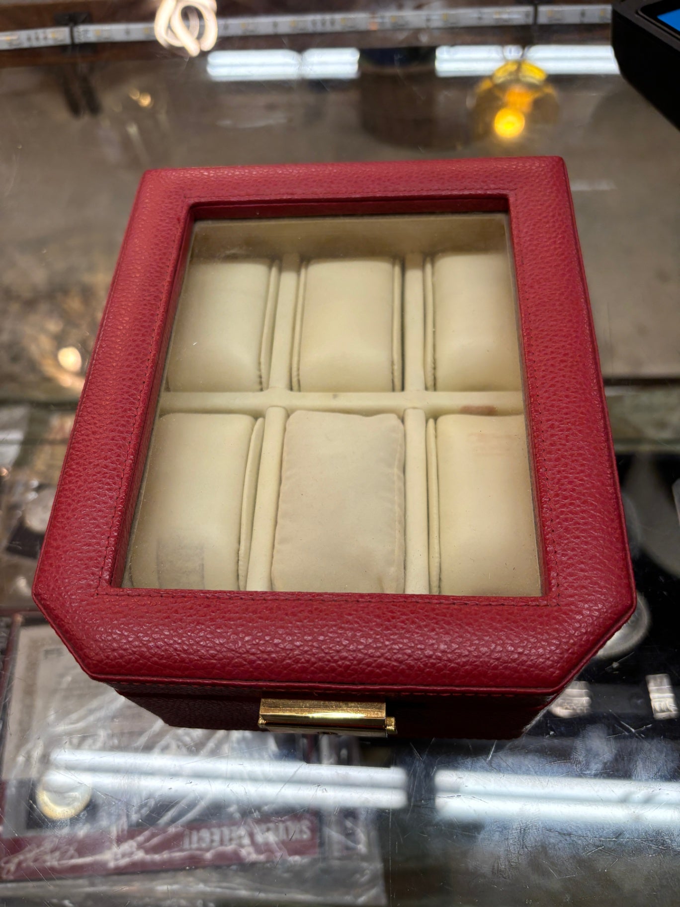 Red 6-Piece Watch Box