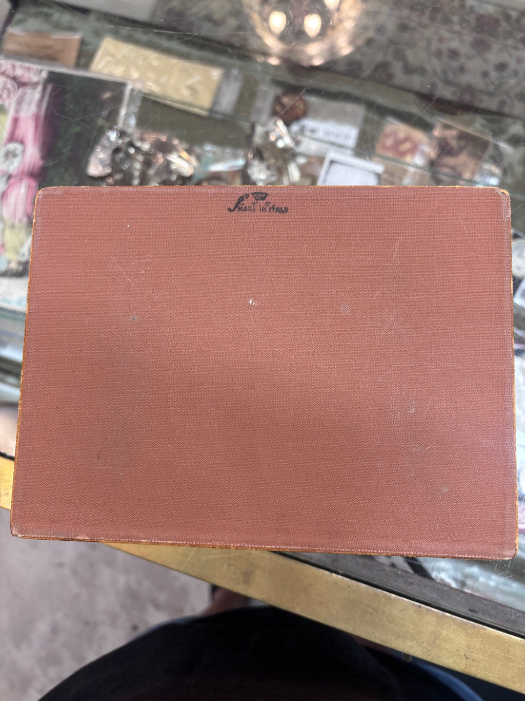 Vintage Italian leather valet or jewelry box 