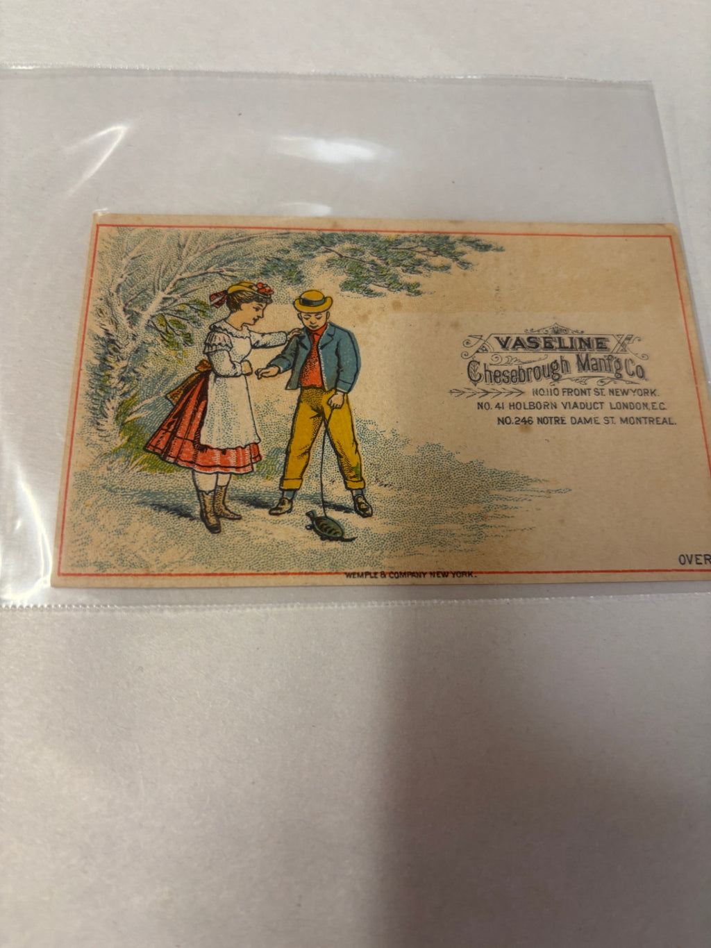 Antique 1880s Vaseline Chesebrough Manufacturing Co. Victorian Trade Card – Elixir Vitæ