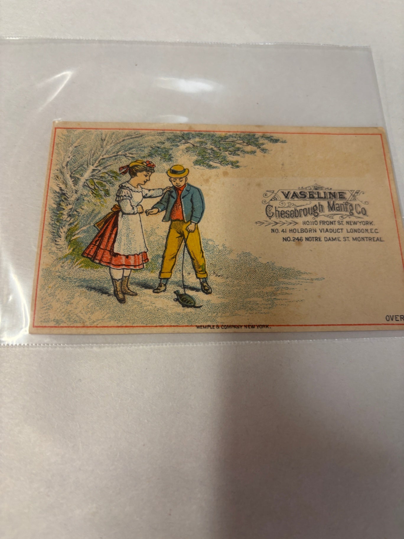 Antique 1880s Vaseline Chesebrough Manufacturing Co. Victorian Trade Card – Elixir Vitæ
