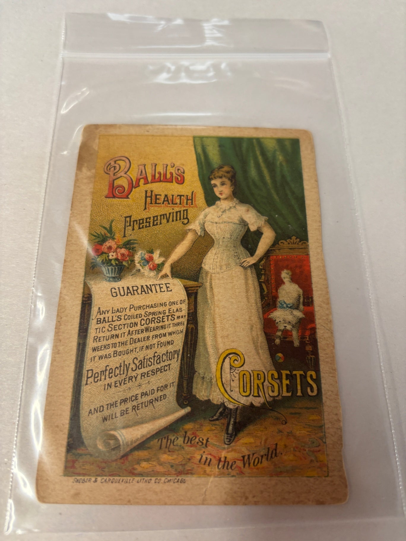 Antique 1880s Ball’s Health Preserving Corsets Victorian Trade Card