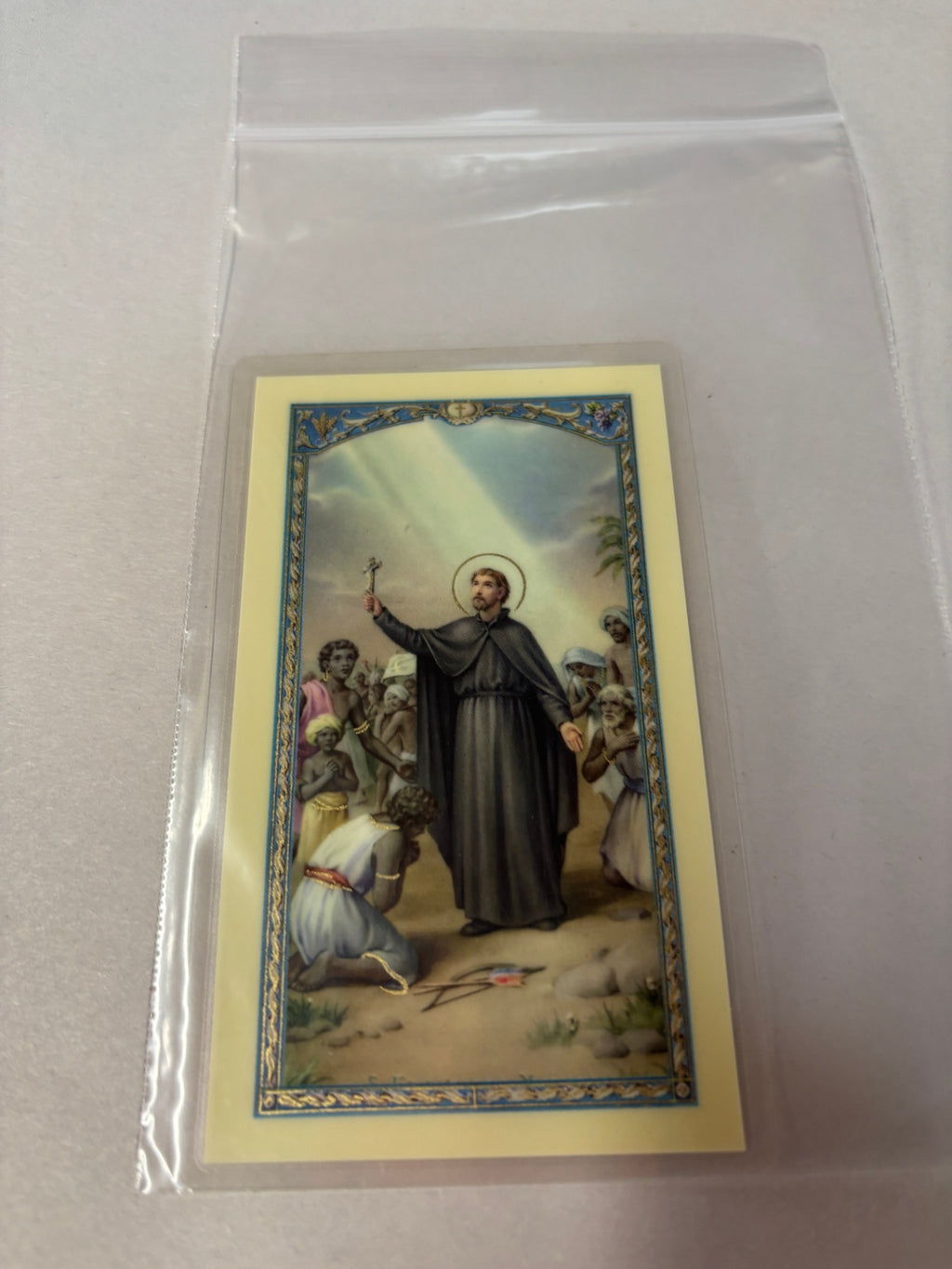 St. Francis Xavier Catholic Novena Prayer Card – Printed in Italy