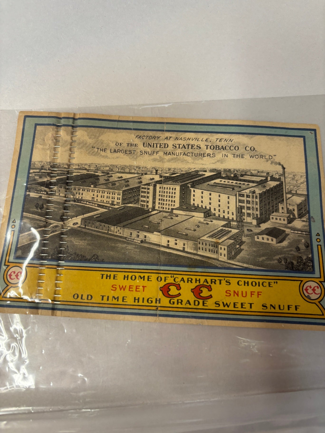 Antique 1880s–1890s Carhart’s Choice Sweet Snuff Advertising Needle Book