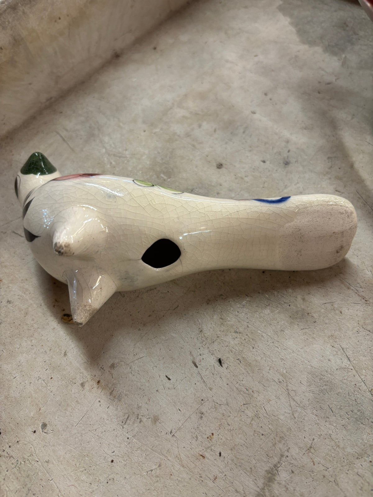 Tonalá Mexican folk art ceramic bird figurine